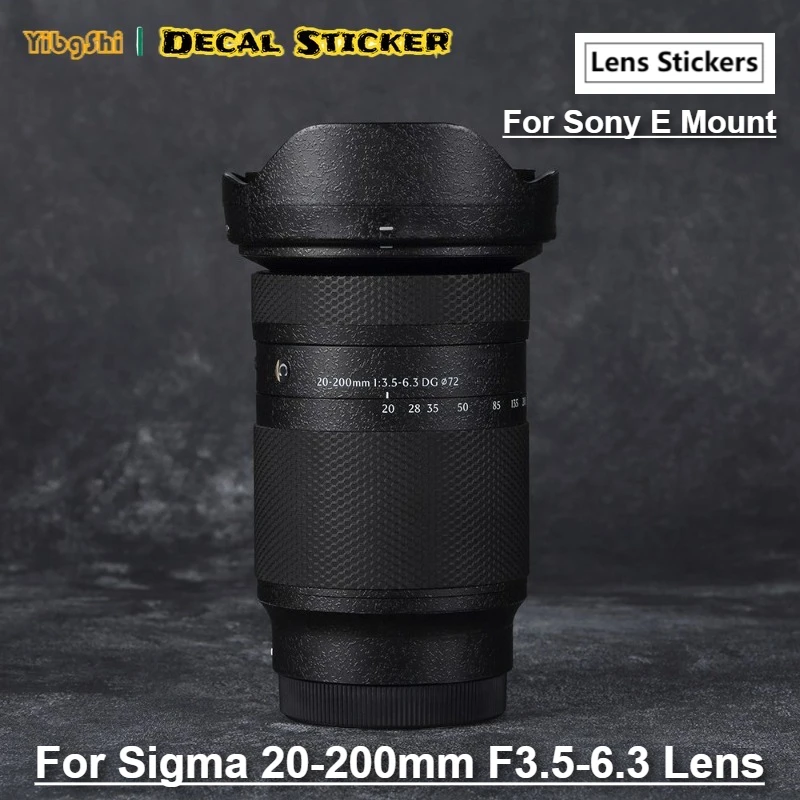 For Sigma 20-200mm F3.5-6.3 Lens for Sony E Mount Lens Sticker 20 200 Wrap Cover for Sigma 20-200 Lens Protective Skin
For Sigma 20-200mm F3.5-6.3 Lens for Sony E Mount Lens Sticker 20 200 Wrap Cover for Sigma 20-200 Lens Protective Skin