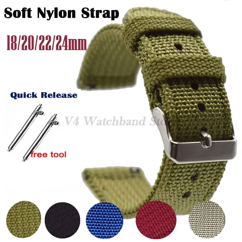 Nylon Watchband Universal Watch Strap 18mm 20mm 22mm 24mm Woven Soft Quick Release Bracelet with Black Rose Gold Buckle
Nylon Watchband Universal Watch Strap 18mm 20mm 22mm 24mm Woven Soft Quick Release Bracelet with Black Rose Gold Buckle