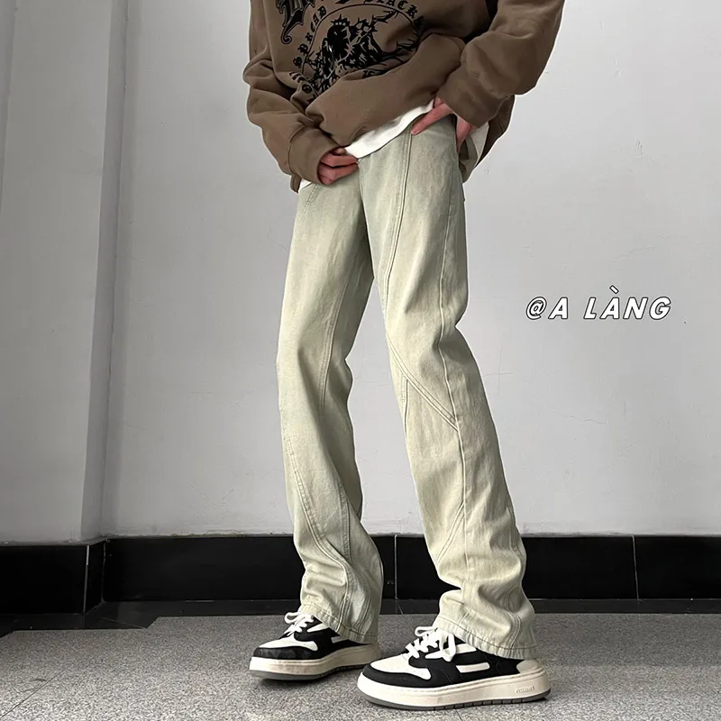 Мужские джинсы Waed Retro Straight Leg: весенне-летние, в американском стиле High Street, хип-хоп, желтые, расклешенные, с эффектом похудения, длинные брюки
Мужские джинсы Waed Retro Straight Leg: весенне-летние, в американском стиле High Street, хип-хоп, желтые, расклешенные, с эффектом похудения, длинные брюки