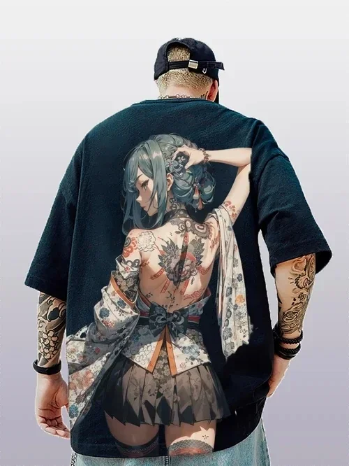 Anime Short Sleeve 3D T-shirts Men Women Fashion Japanese Style Geisha Pattern Tshirts Men Hip Hop Streetwear Men Casual Tees
Anime Short Sleeve 3D T-shirts Men Women Fashion Japanese Style Geisha Pattern Tshirts Men Hip Hop Streetwear Men Casual Tees