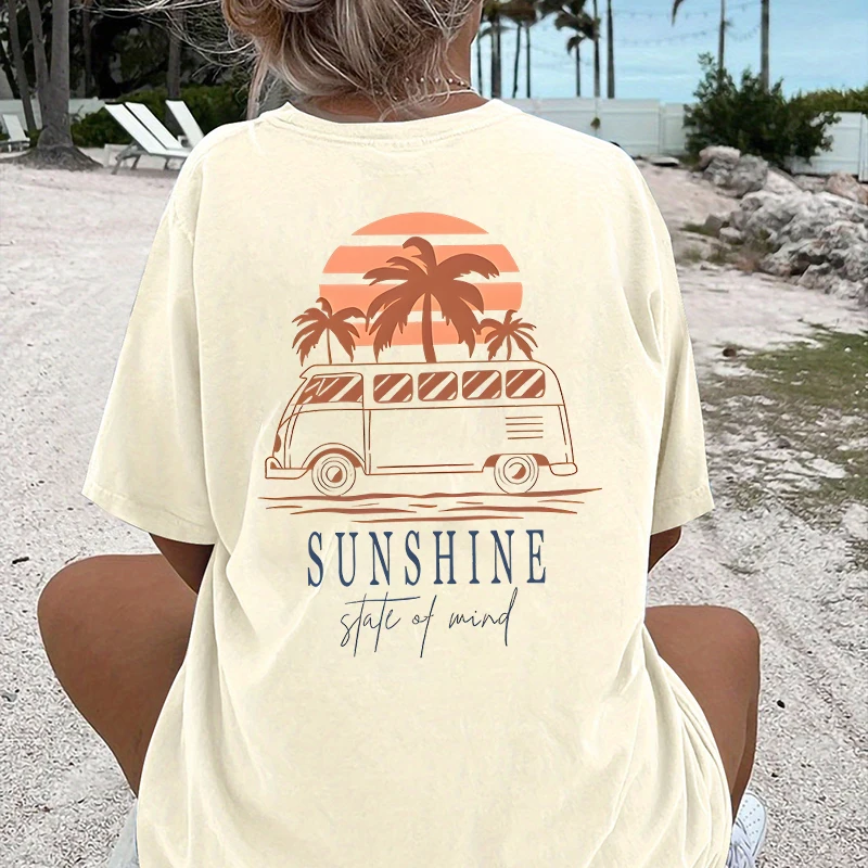 Palm Tree Camping Car Printed T-shirt for Men Women Sunshine State of Mind Vintage Beach Tops Tees Harajuku Summer Clothes
Palm Tree Camping Car Printed T-shirt for Men Women Sunshine State of Mind Vintage Beach Tops Tees Harajuku Summer Clothes