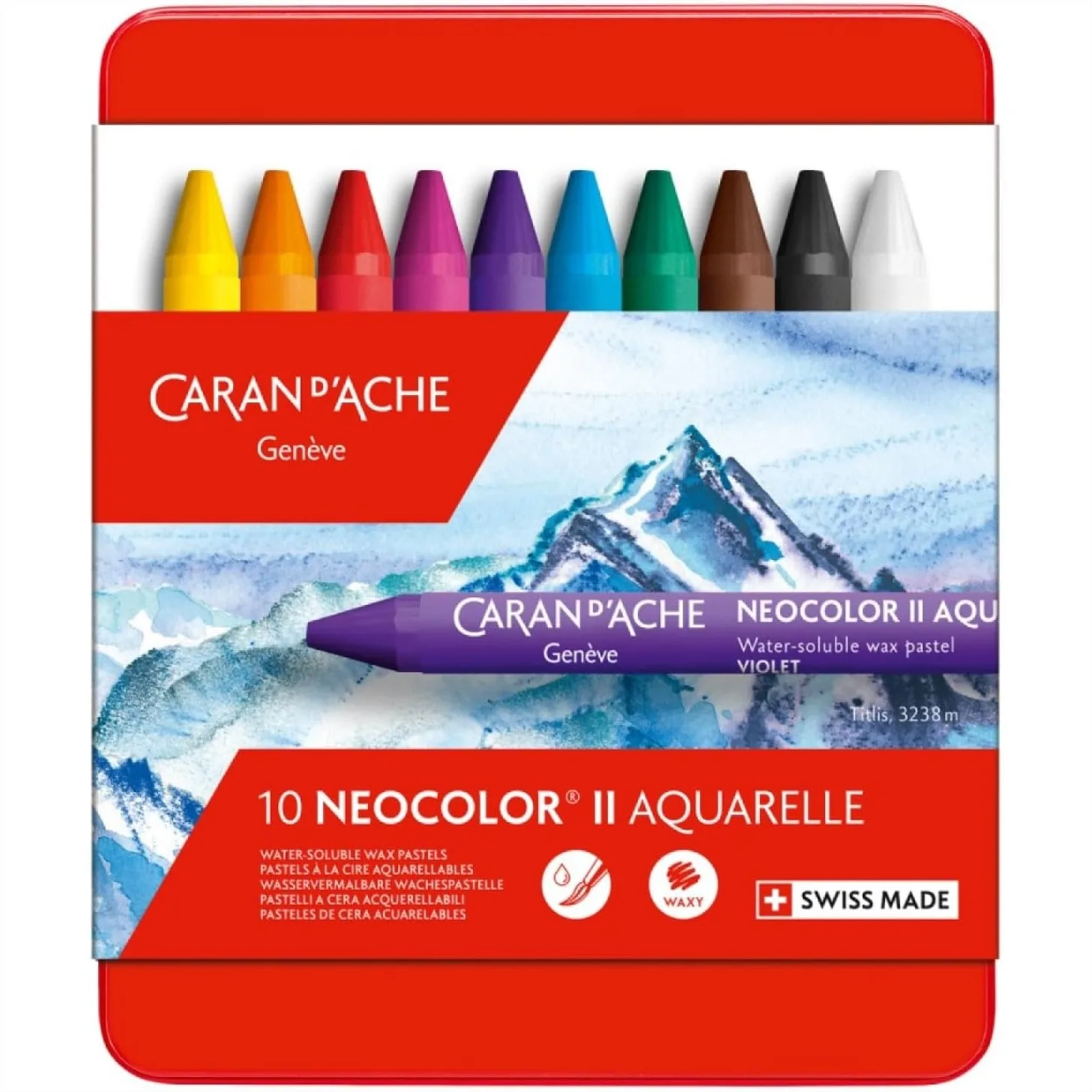 Water-Soluble Pastels Set of 10 for Artists with Luminous Color and Watercolor Effects for Paper, Cardboard, Glass
Water-Soluble Pastels Set of 10 for Artists with Luminous Color and Watercolor Effects for Paper, Cardboard, Glass