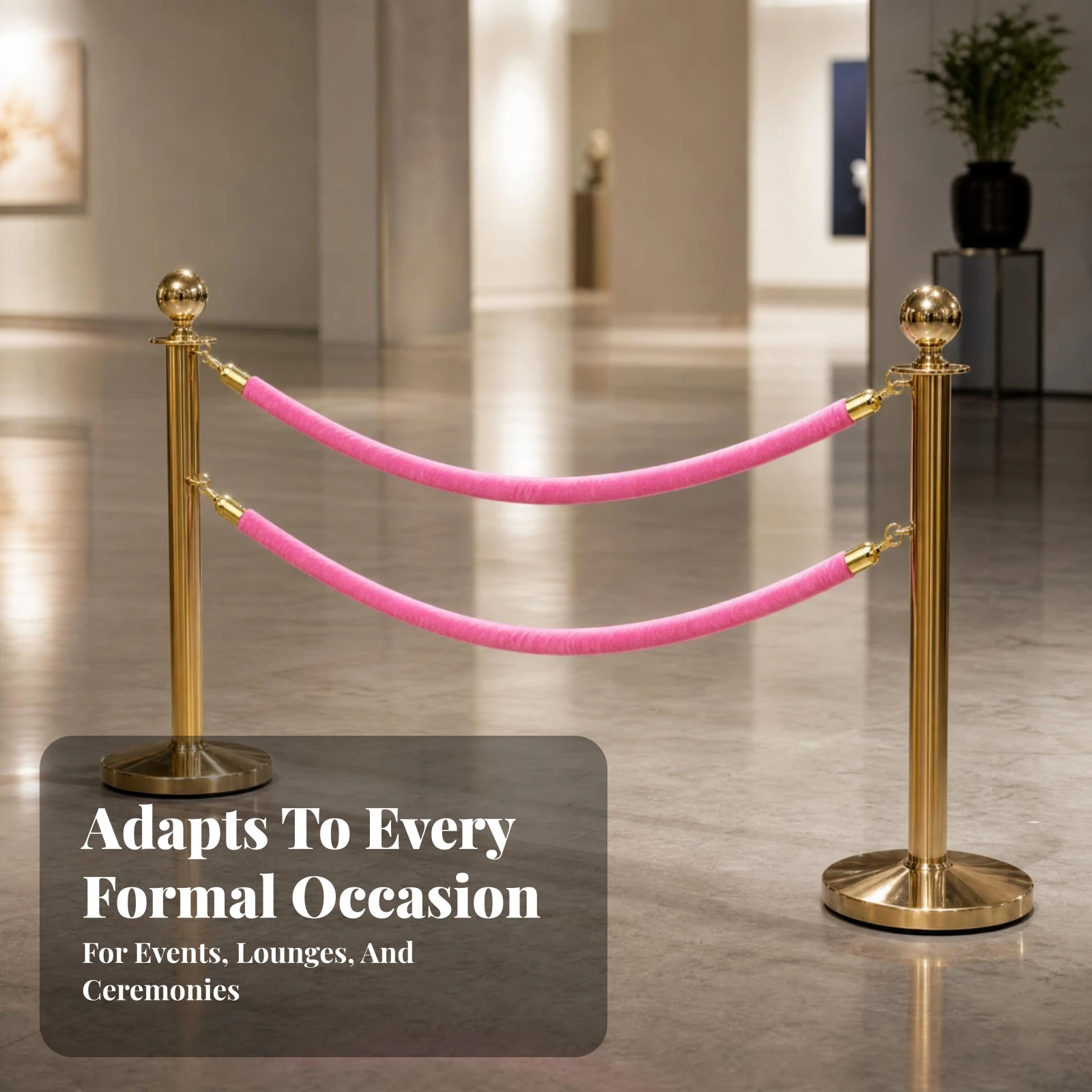 2 Pieces Velvet Barrier Rope Easy to Store Velvet Rope Barrier Fasteners Metal Hooks
2 Pieces Velvet Barrier Rope Easy to Store Velvet Rope Barrier Fasteners Metal Hooks