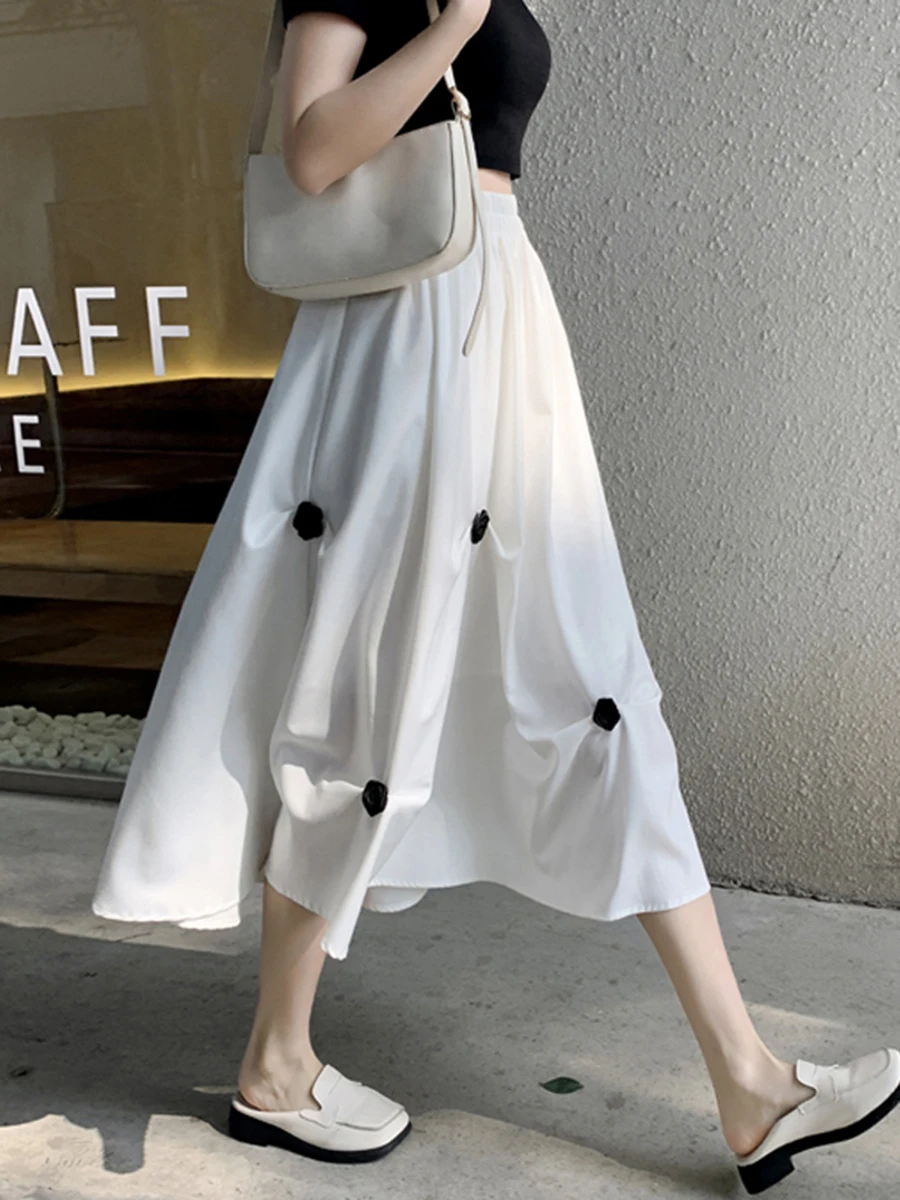 3D Floral Design Sense Half Skirt Women's Spring Summer Elastic High Waist Slim Skirts Fashion Versatile Mid-length Skirts
3D Floral Design Sense Half Skirt Women's Spring Summer Elastic High Waist Slim Skirts Fashion Versatile Mid-length Skirts