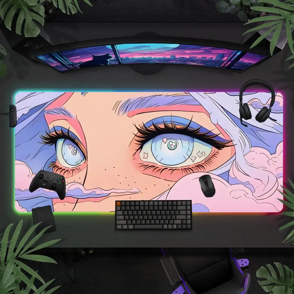 Anime Girl Mouse Pad Large RGB Gaming Mousepads LED Light Locked Edges Game Accessories Table Pads PC Keyboard Mat XXL 90x40cm
Anime Girl Mouse Pad Large RGB Gaming Mousepads LED Light Locked Edges Game Accessories Table Pads PC Keyboard Mat XXL 90x40cm