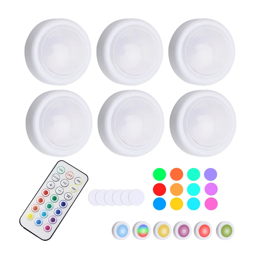 LED Under Cabinet Lighting 13 Colors Remote Control Dimmable Hockey Light Closet Kitchen Wardrobe Night Light Long Battery Life
LED Under Cabinet Lighting 13 Colors Remote Control Dimmable Hockey Light Closet Kitchen Wardrobe Night Light Long Battery Life