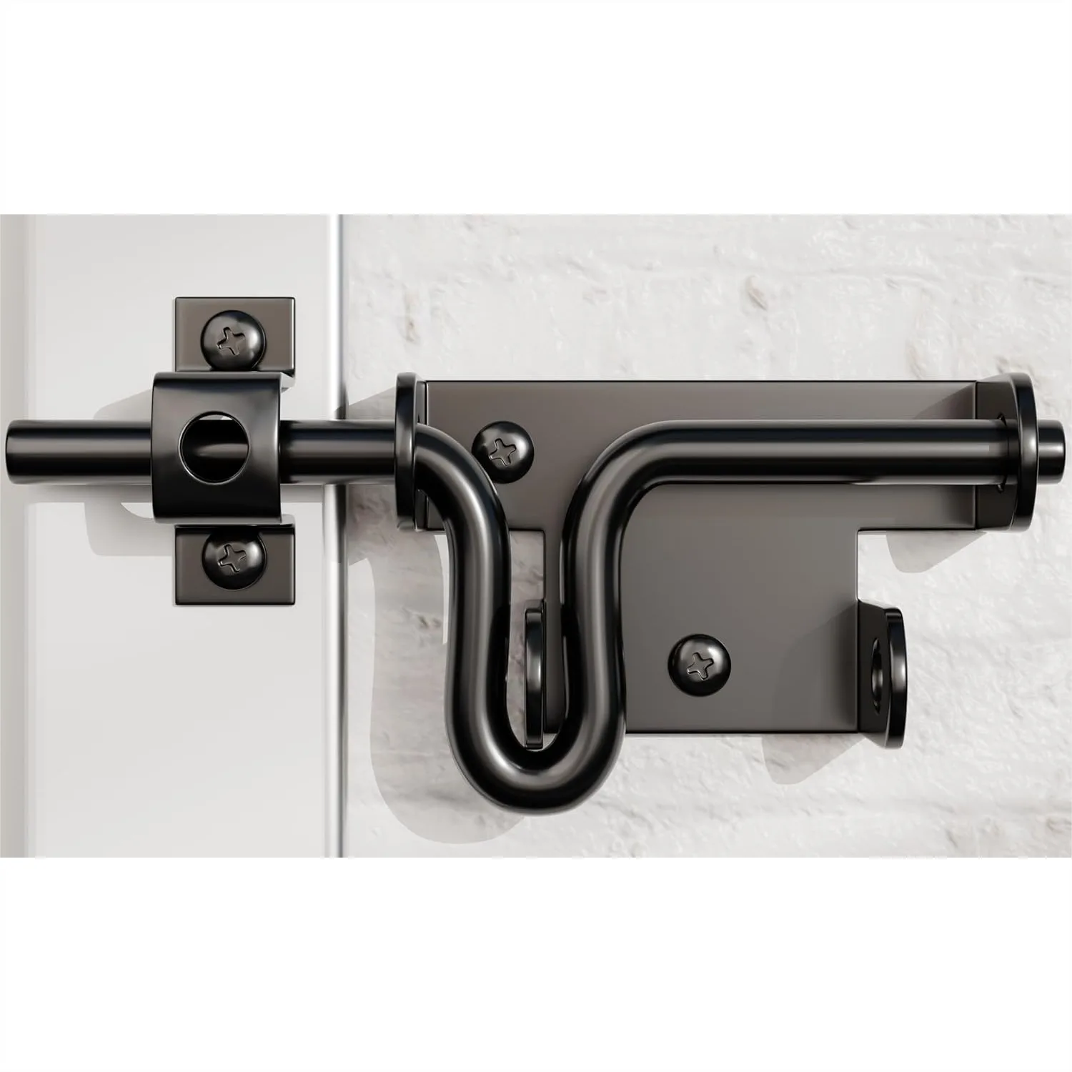 Slide Bolt Gate Latch for Wooden Fence Door Lock with Padlock Hole, Heavy Duty Sliding Lock, Black Barrel Bolt Hardware for Wood
Slide Bolt Gate Latch for Wooden Fence Door Lock with Padlock Hole, Heavy Duty Sliding Lock, Black Barrel Bolt Hardware for Wood