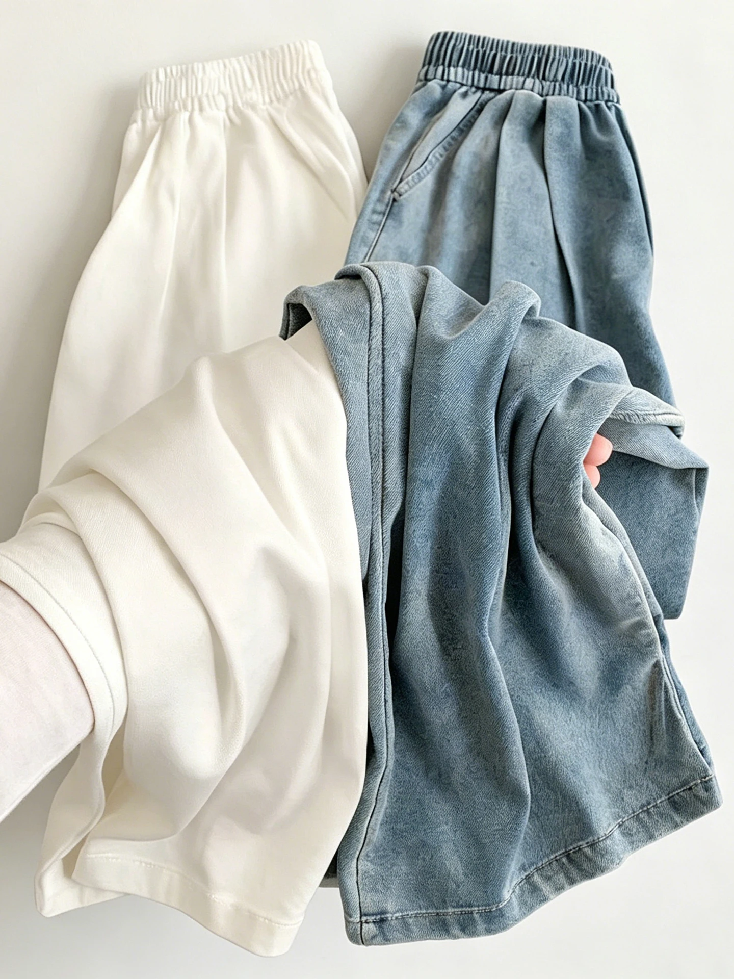 Lacele Summer Thin Vintage Versatile Loose Straight Leg Draping Ice Silk Wide Leg Pants Women's Denim Jeans High Waist Pocket
Lacele Summer Thin Vintage Versatile Loose Straight Leg Draping Ice Silk Wide Leg Pants Women's Denim Jeans High Waist Pocket