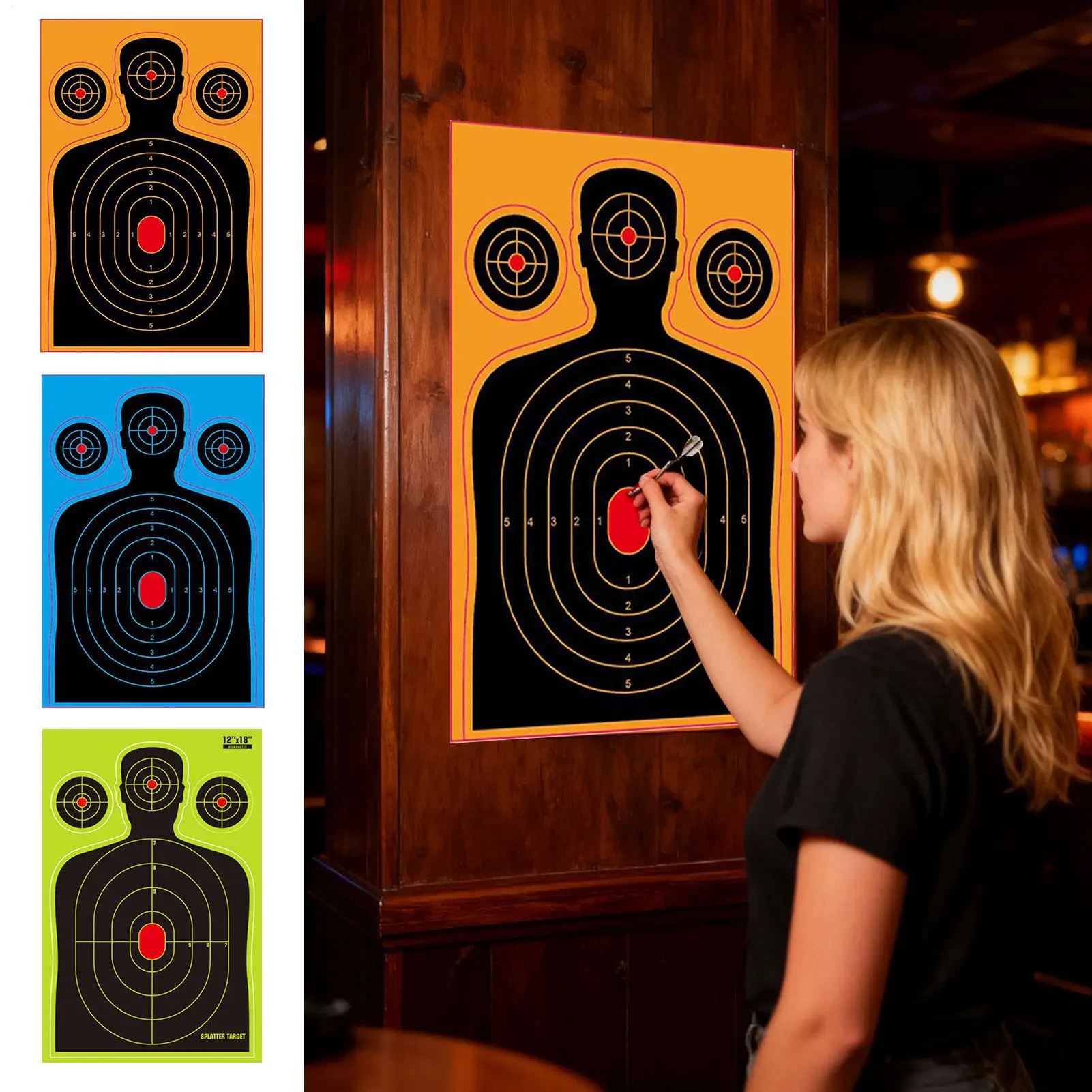 10PCS Range Targets 18x12 Inch Splatter Targets High Visibility Shots Paper for Outdoor Practice Competition Daily Training
10PCS Range Targets 18x12 Inch Splatter Targets High Visibility Shots Paper for Outdoor Practice Competition Daily Training