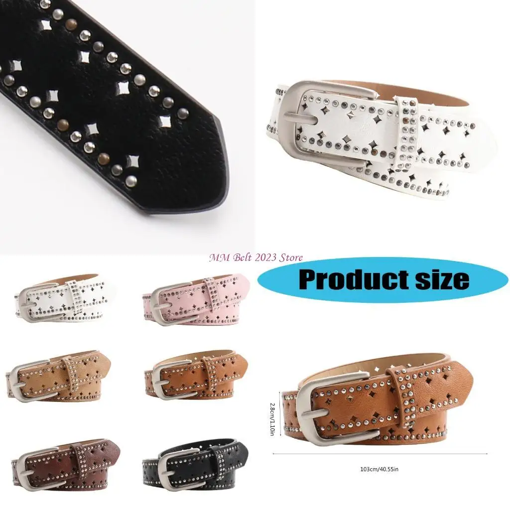 49ME Punk Styles Women's Adjustable Belt With Studded Design PU Leather Strap For Casual Wear
49ME Punk Styles Women's Adjustable Belt With Studded Design PU Leather Strap For Casual Wear