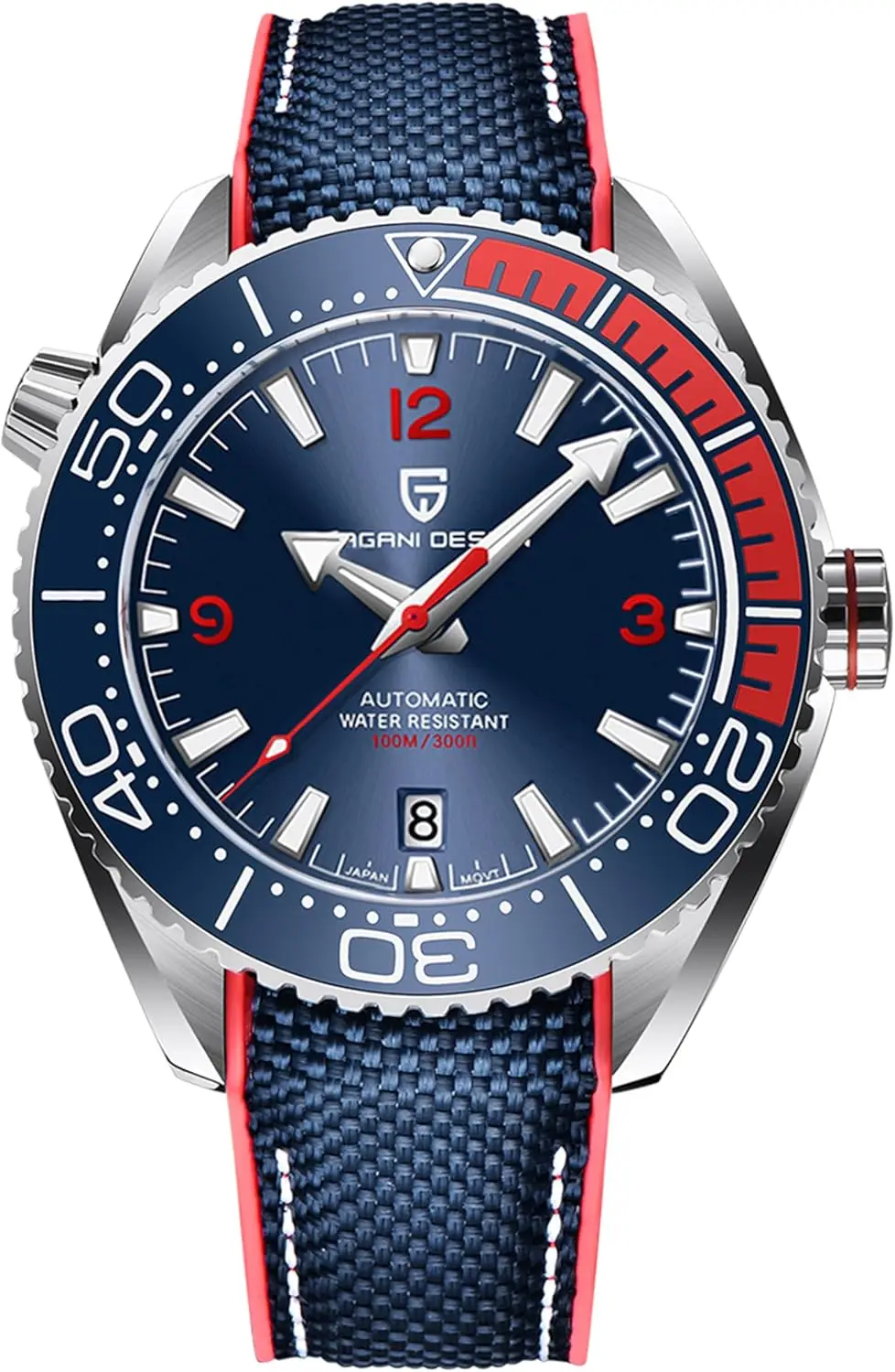 Men's Automatic Mechanical Watch with Ceramic Bezel, 100M Waterproof, Sapphire Glass, Luminous Hands
Men's Automatic Mechanical Watch with Ceramic Bezel, 100M Waterproof, Sapphire Glass, Luminous Hands