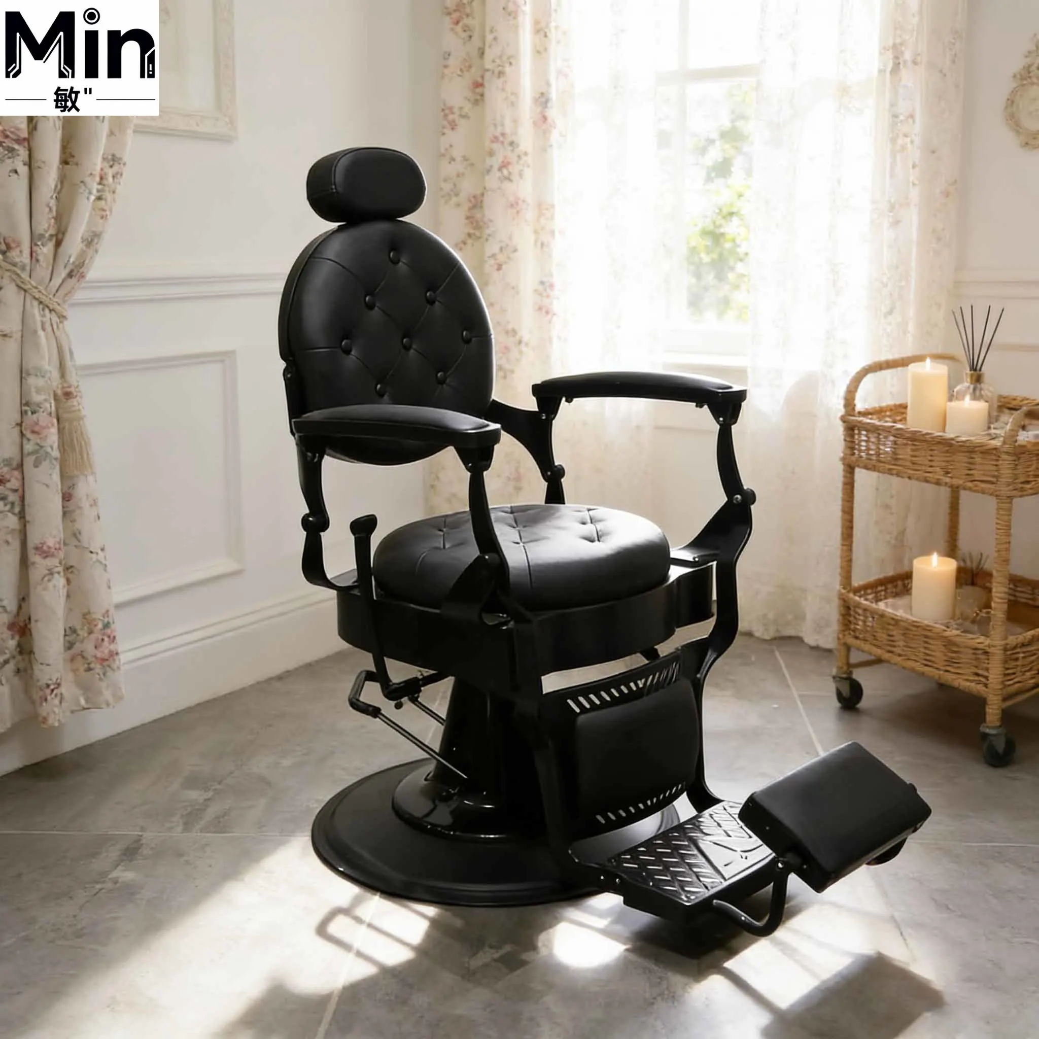 Siman Professional Hydraulic Barber Chair, Waist Massage Reclining Heavy Styling Chair, Men's Black Metal Salon Furniture
Siman Professional Hydraulic Barber Chair, Waist Massage Reclining Heavy Styling Chair, Men's Black Metal Salon Furniture
