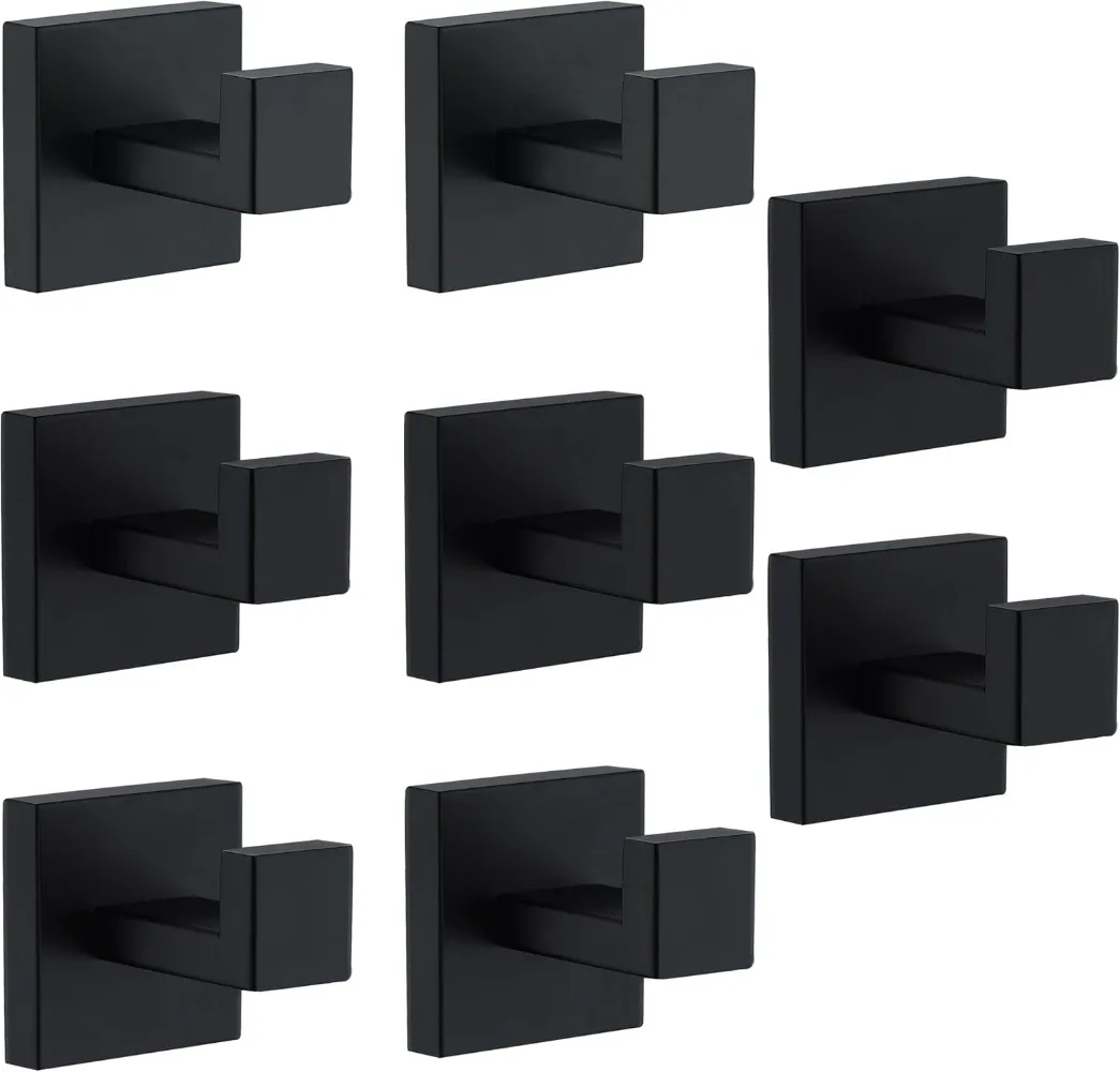 Towel Hooks for Bathrooms,Matte Black Towel Hook for Kitchen Bathroom, SUS304 Stainless Steel Coat Hook,Square Heavy Duty Holder
Towel Hooks for Bathrooms,Matte Black Towel Hook for Kitchen Bathroom, SUS304 Stainless Steel Coat Hook,Square Heavy Duty Holder