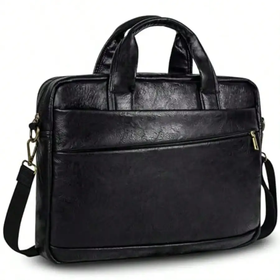 Faux Leather Messenger Bag For Men 17-17.3 Inch: Laptop Bag Briefcase Computer Handbags Shoulder Crossbody Bag With Padded Laptop Sleeve For Work College Travel PU Black
Faux Leather Messenger Bag For Men 17-17.3 Inch: Laptop Bag Briefcase Computer Handbags Shoulder Crossbody Bag With Padded Laptop Sleeve For Work College Travel PU Black
