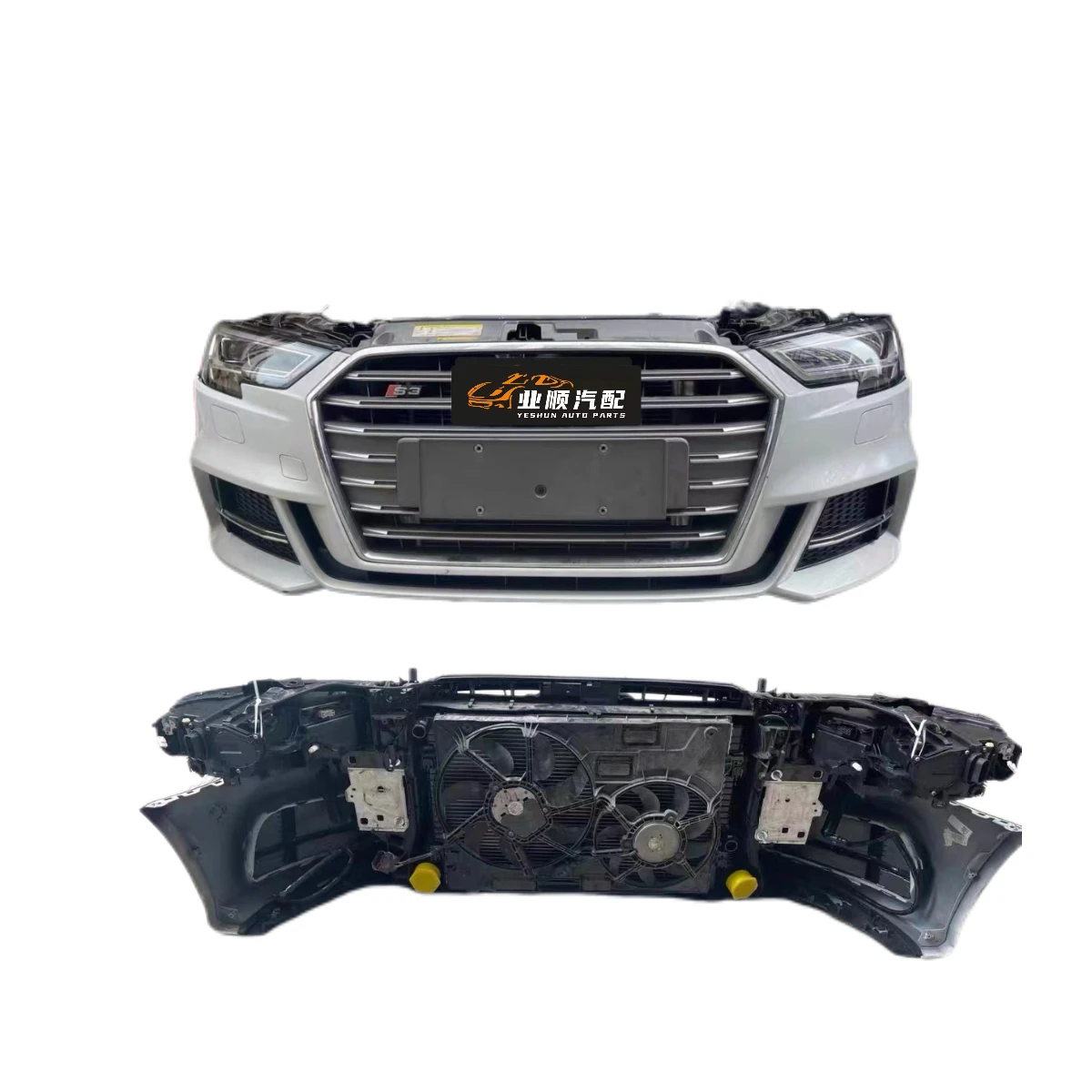 S3 Front Bumper Assembly With Frame Electronic Fan Radiator High Quality Body Kit Parts
S3 Front Bumper Assembly With Frame Electronic Fan Radiator High Quality Body Kit Parts