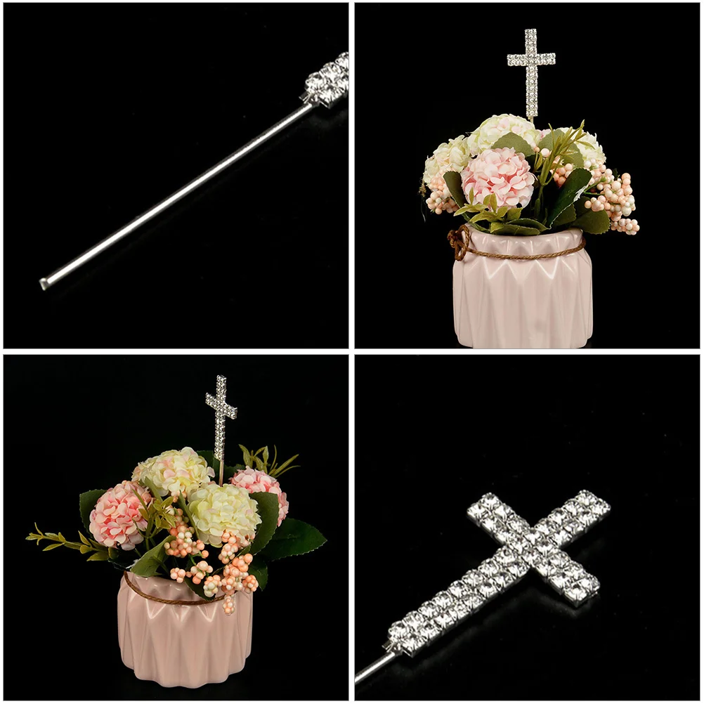 4Pcs Cross Cake Topper Set Rhinestone Crystal Design Cake Decor for Birthday Celebration Wedding Banquet Decoration Supplies
4Pcs Cross Cake Topper Set Rhinestone Crystal Design Cake Decor for Birthday Celebration Wedding Banquet Decoration Supplies
