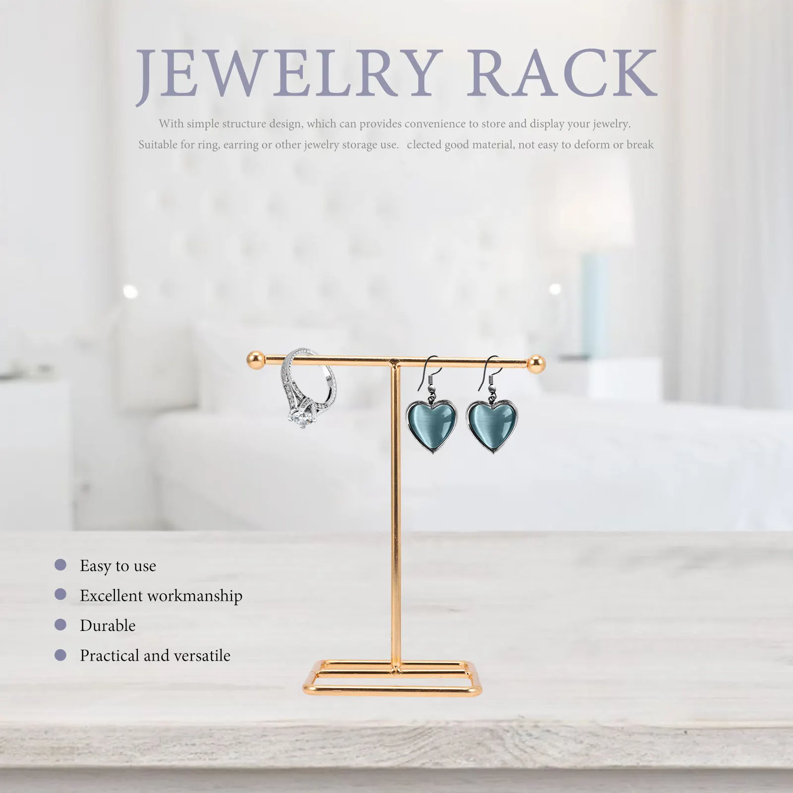 Iron Art Jewelry Organizer Earring Holder Space-Saving Jewelry Stand Necklace Holder Bracelet Display for Home Shop Office
Iron Art Jewelry Organizer Earring Holder Space-Saving Jewelry Stand Necklace Holder Bracelet Display for Home Shop Office