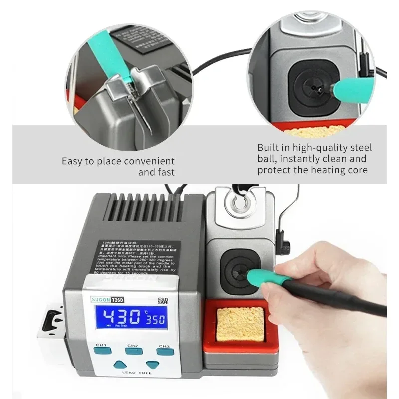 2026/SUGON T26D Assembled Soldering Station Bag Rework Station AC Soldering Iron Adjustable Soldering And Desoldering Iron Stati
2026/SUGON T26D Assembled Soldering Station Bag Rework Station AC Soldering Iron Adjustable Soldering And Desoldering Iron Stati