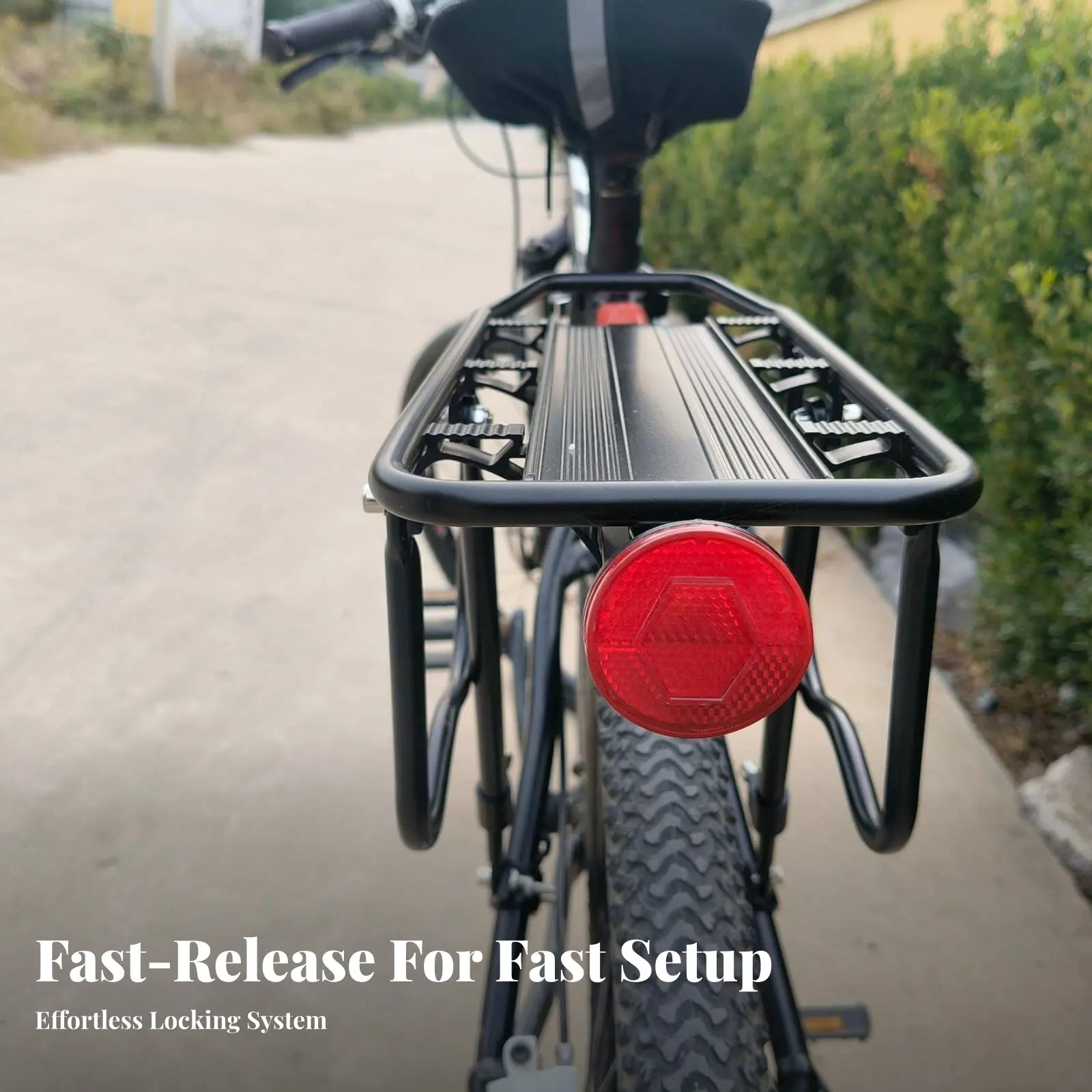 Cycle Rear Rack Lightweight Aluminum Alloy Mountain Bike Luggage Carrier Rear Bike Rack Includes Reflector for Touring, Travel
Cycle Rear Rack Lightweight Aluminum Alloy Mountain Bike Luggage Carrier Rear Bike Rack Includes Reflector for Touring, Travel