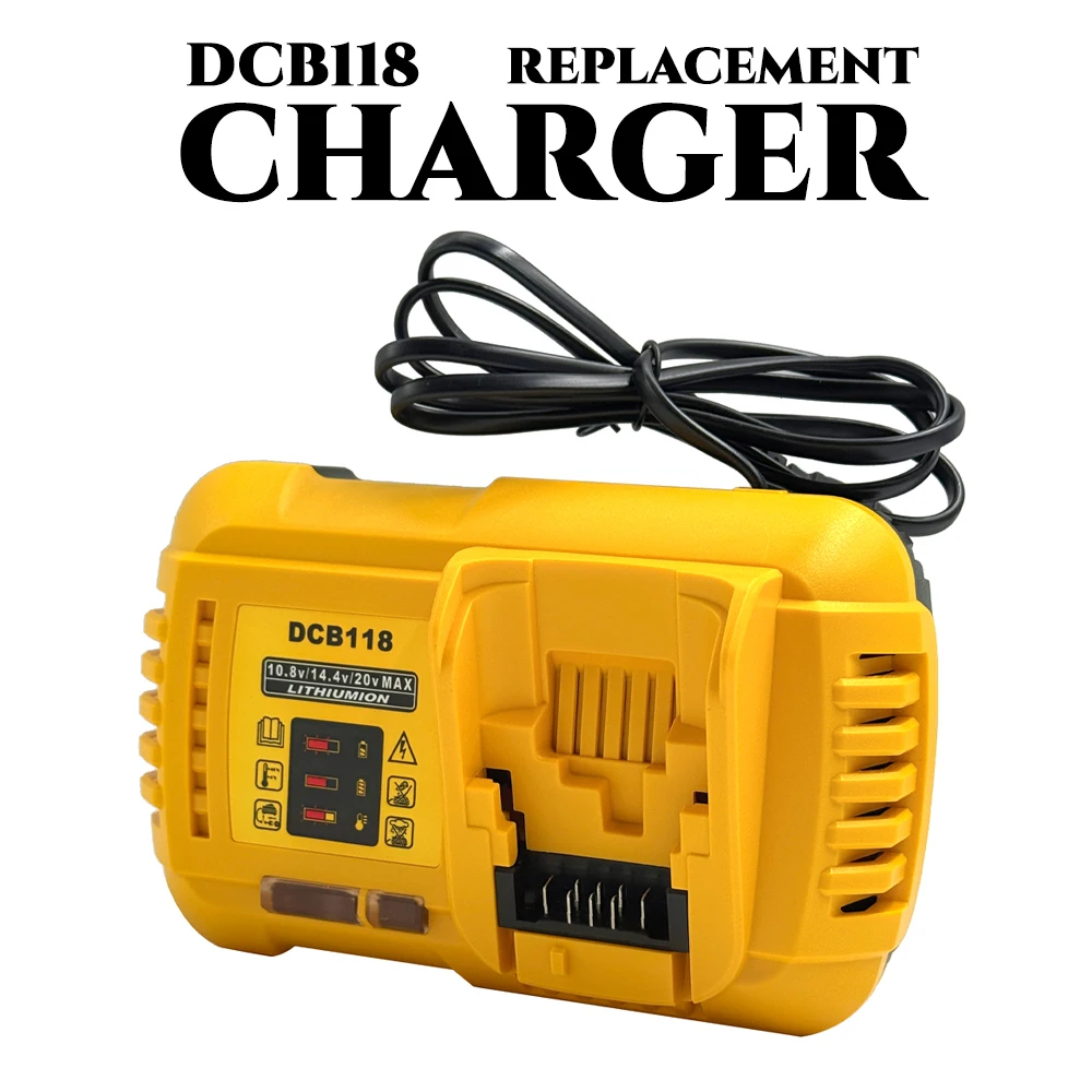 DCB118 Fast Charger Charging 4.5A For DeWalt Lithium 10.8V 12V 14.4V 20V Max 60V Battery DCB101 DCB200,
DCB118 Fast Charger Charging 4.5A For DeWalt Lithium 10.8V 12V 14.4V 20V Max 60V Battery DCB101 DCB200,