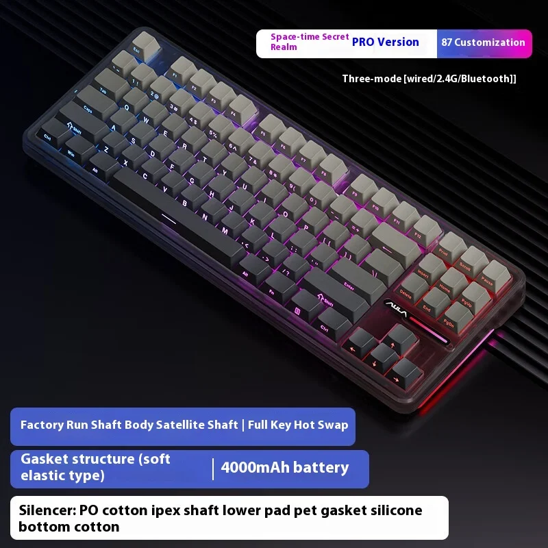 Wolf Spider F87 Gasket Structure Mechanical Keyboard Rolling King Series Rgb Three Mode Bluetooth Wireless Game Work Keyboard
Wolf Spider F87 Gasket Structure Mechanical Keyboard Rolling King Series Rgb Three Mode Bluetooth Wireless Game Work Keyboard