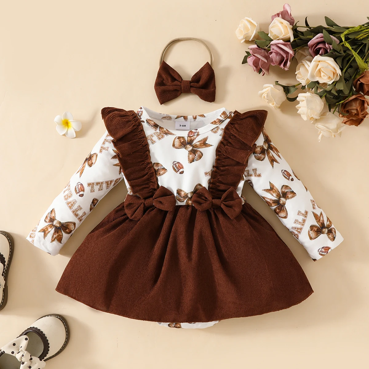 0-18 Months Baby girl Dress Ruffled Bow Corduroy Long sleeved Dress+Headband 2Pcs/Set Baby Girl Spring and Autumn Dress
0-18 Months Baby girl Dress Ruffled Bow Corduroy Long sleeved Dress+Headband 2Pcs/Set Baby Girl Spring and Autumn Dress