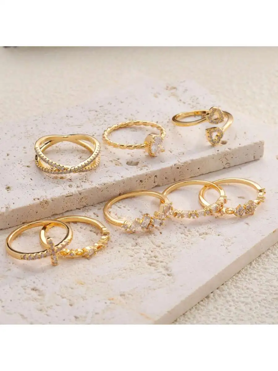 8Pcs Stackable Rings For Women Dainty Cubic Zirconia Thumb And Finger Rings Simple Design Sizes 5-11
8Pcs Stackable Rings For Women Dainty Cubic Zirconia Thumb And Finger Rings Simple Design Sizes 5-11