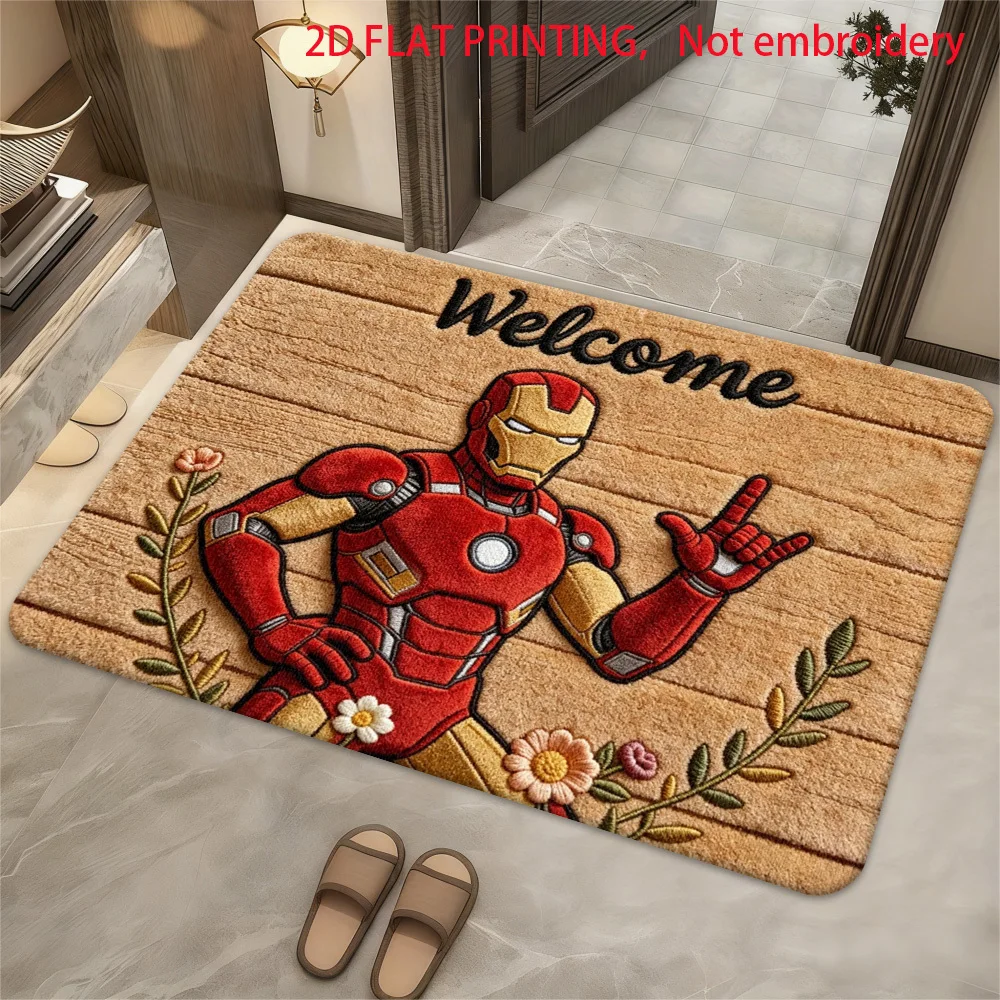 1pc Polyester 2D Flat Printing Marvel Doormats Iron Man Soft Flannel Welcome Rug, Ultra-Cozy Floor Mat for Bedroom Living Room
1pc Polyester 2D Flat Printing Marvel Doormats Iron Man Soft Flannel Welcome Rug, Ultra-Cozy Floor Mat for Bedroom Living Room