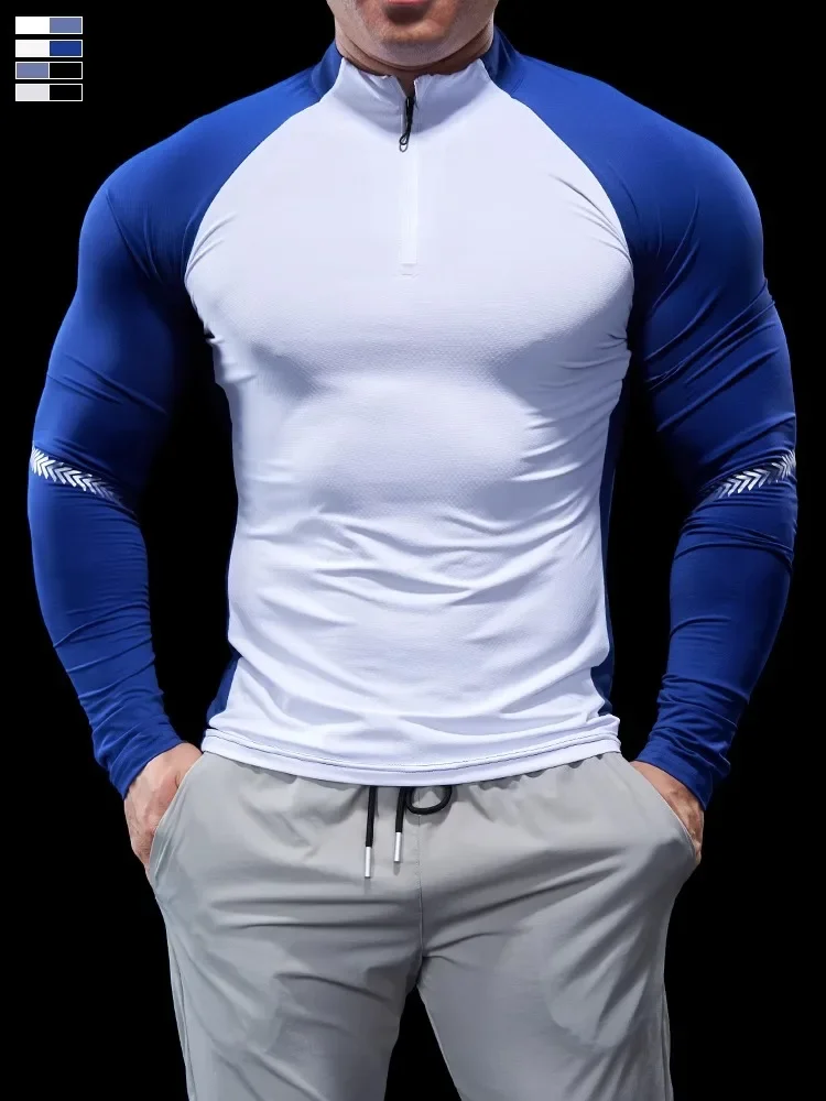 Men Autumn Winter Tights Fitness Clothes POLO Shirts Half-zip Running Clothes Long-sleeved Quick-drying Stretchy Sports Thin
Men Autumn Winter Tights Fitness Clothes POLO Shirts Half-zip Running Clothes Long-sleeved Quick-drying Stretchy Sports Thin