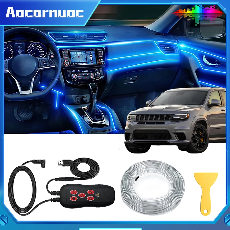 For Jeep Grand Cherokee 2011 2012 2013-2021 LED Car Interior Ambient Strip Lights RGB Ambiance Cold Light Auto Decorative Lamps
For Jeep Grand Cherokee 2011 2012 2013-2021 LED Car Interior Ambient Strip Lights RGB Ambiance Cold Light Auto Decorative Lamps