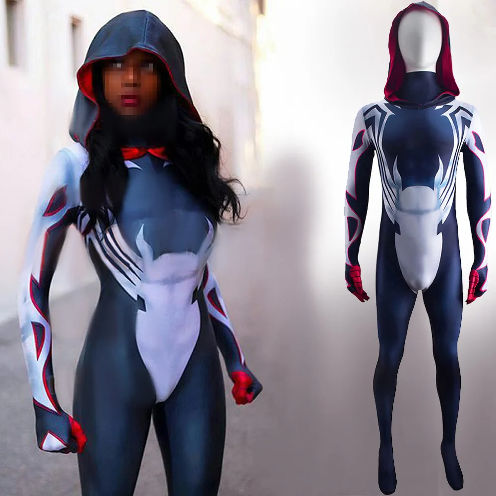 Symbiote Miles Morales Spider Girl Costume Cosplay Spandex Bodysuits Superhero Spidey Zentai Suits Halloween Costume SpiderWomen
Symbiote Miles Morales Spider Girl Costume Cosplay Spandex Bodysuits Superhero Spidey Zentai Suits Halloween Costume SpiderWomen