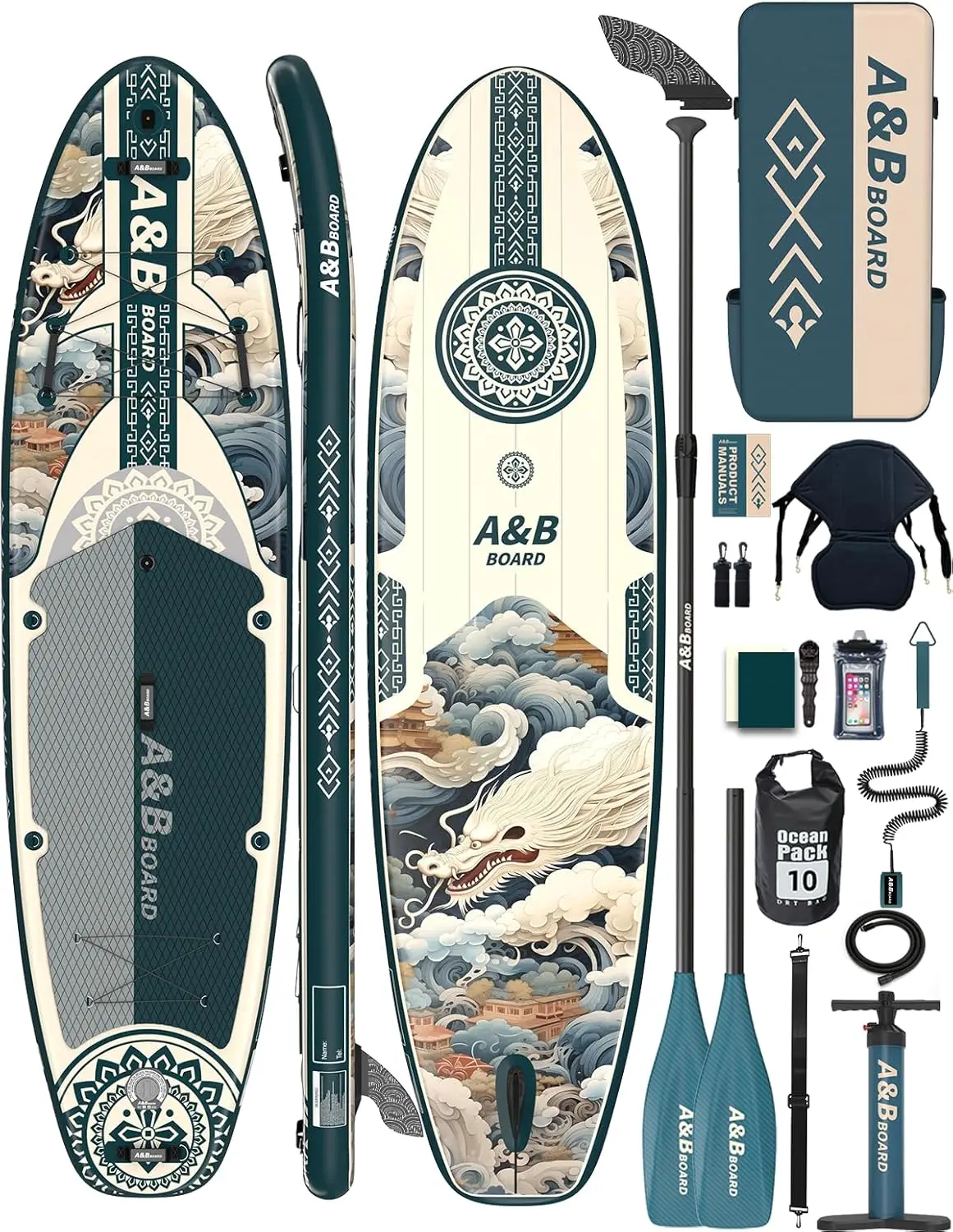 ABBOARD Inflatable Stand Up Paddle Board - Extra Wide Fishing Paddleboard with Sup Accessories Youth/Adults
ABBOARD Inflatable Stand Up Paddle Board - Extra Wide Fishing Paddleboard with Sup Accessories Youth/Adults