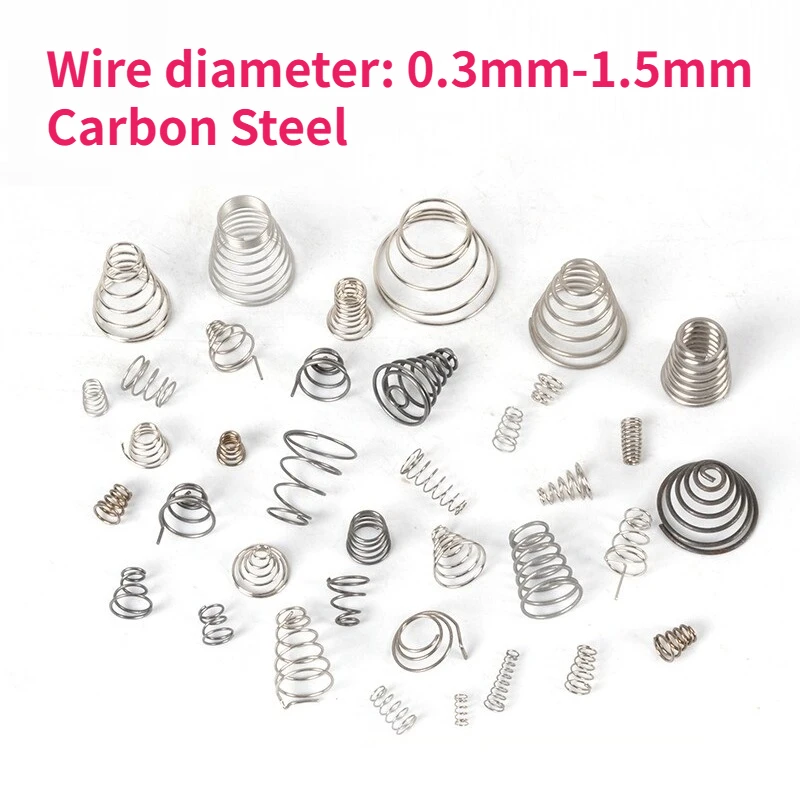 10pcs Nickel Plated Carbon Steel Tower Spring Taper Wire Compression Spring Conical Wire Diameter 0.3-1.5mm
10pcs Nickel Plated Carbon Steel Tower Spring Taper Wire Compression Spring Conical Wire Diameter 0.3-1.5mm