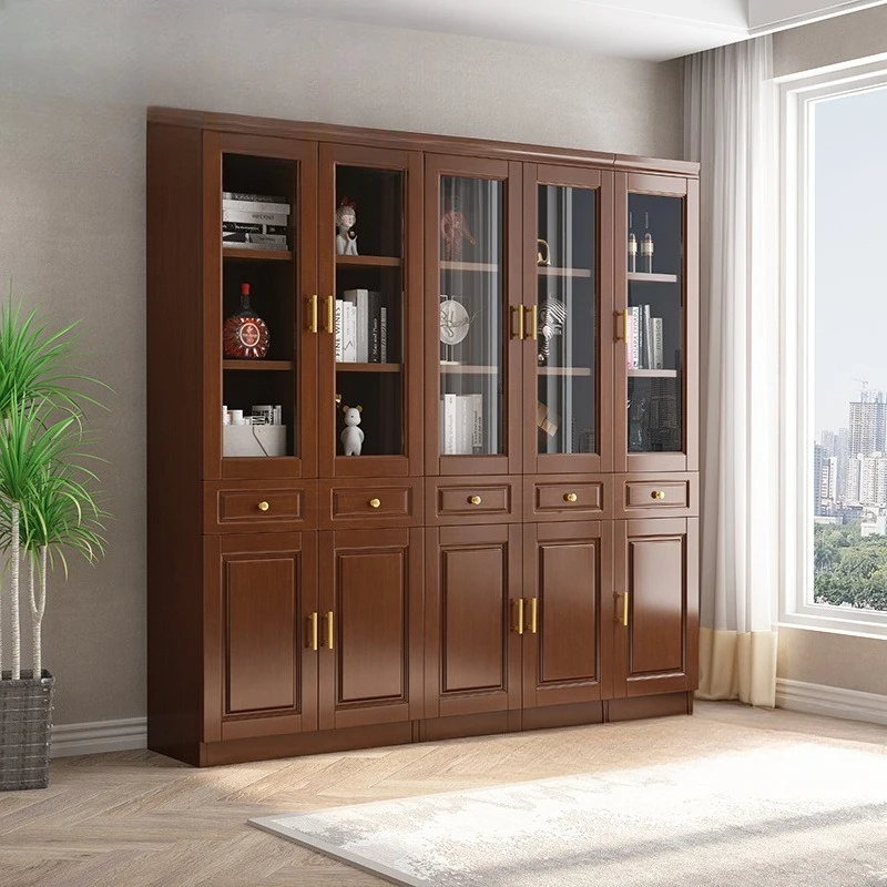 Solid wood oak bookcase with glass door multi-door simple chinese bookshelf storage modern bookcase office file cabinet
Solid wood oak bookcase with glass door multi-door simple chinese bookshelf storage modern bookcase office file cabinet