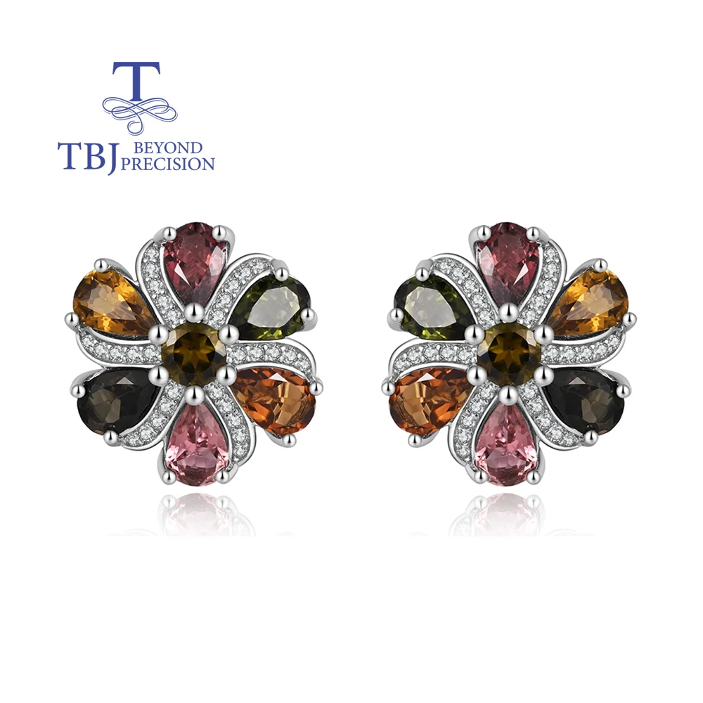 925 Sterling Silver Colorful Tourmaline Earrings with Natural Gemstones Fine Jewelry Gift for Wife Mom Women tbj
925 Sterling Silver Colorful Tourmaline Earrings with Natural Gemstones Fine Jewelry Gift for Wife Mom Women tbj