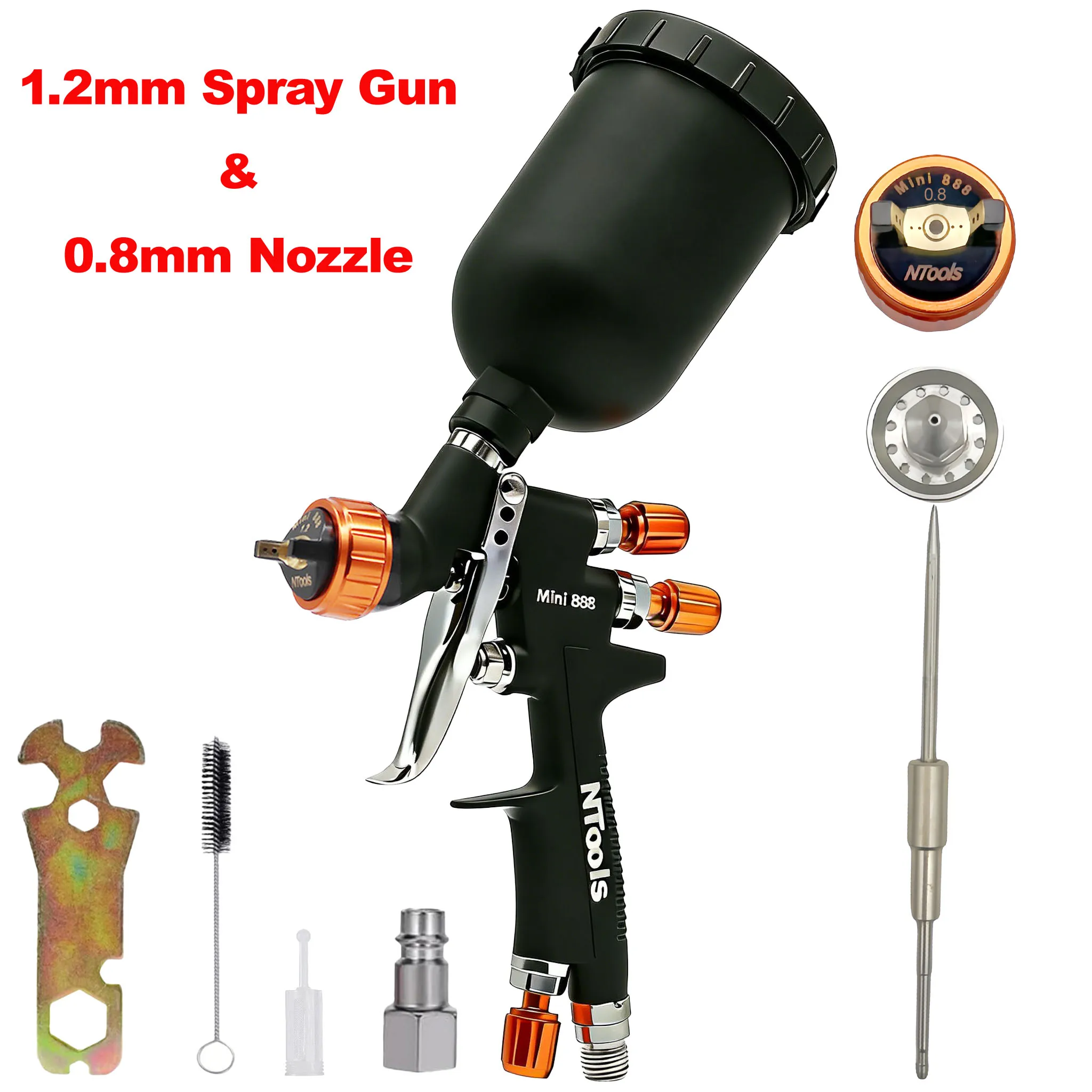 NTOOLS SPRAY GUN 0,8 мм 1,2 мм сопло профессиональный мини-пистолет-распылитель автомобильный пистолет-распылитель гравитационный пистолет-распылитель пневматический пистолет-распылитель
NTOOLS SPRAY GUN 0,8 мм 1,2 мм сопло профессиональный мини-пистолет-распылитель автомобильный пистолет-распылитель гравитационный пистолет-распылитель пневматический пистолет-распылитель