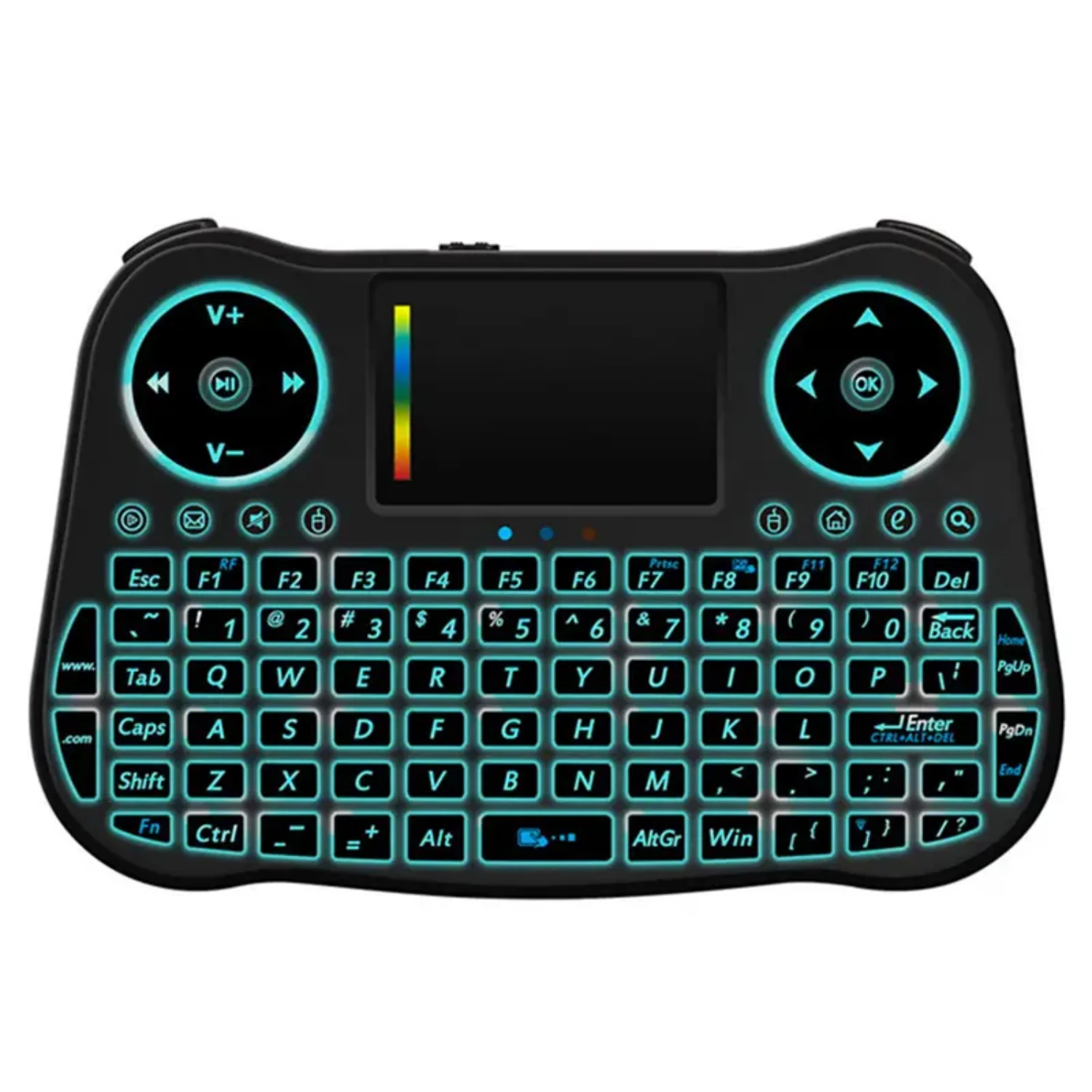 Slim and Stylish Compact Mini Backlit Wireless Keyboard with 2.4G Touchpad Mouse Combo - Featuring Convenient Multimedia Keys an
Slim and Stylish Compact Mini Backlit Wireless Keyboard with 2.4G Touchpad Mouse Combo - Featuring Convenient Multimedia Keys an