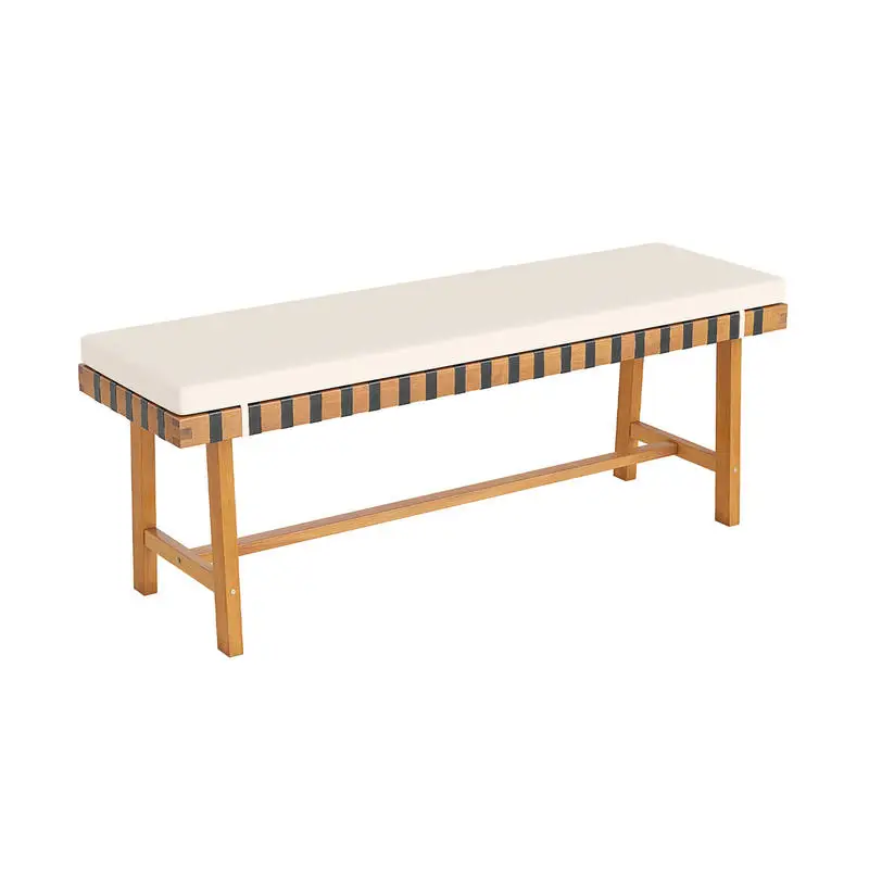 48 inch Acacia Wood Outdoor Bench with Thick Padded Seat Cushion
48 inch Acacia Wood Outdoor Bench with Thick Padded Seat Cushion
