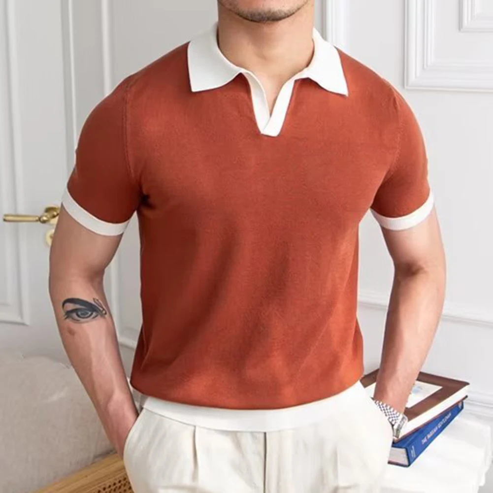 Summer Casual Wear Knitted Lapel Shirt Short Sleeve Shirt Slight Stretch T-shirt Clothing XL 2XL Slightly Stretchable
Summer Casual Wear Knitted Lapel Shirt Short Sleeve Shirt Slight Stretch T-shirt Clothing XL 2XL Slightly Stretchable