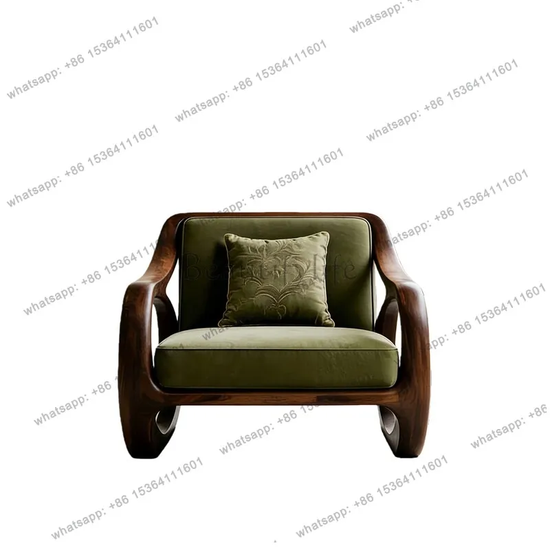 North American black walnut new Chinese leisure chair living room solid wood fabric
North American black walnut new Chinese leisure chair living room solid wood fabric