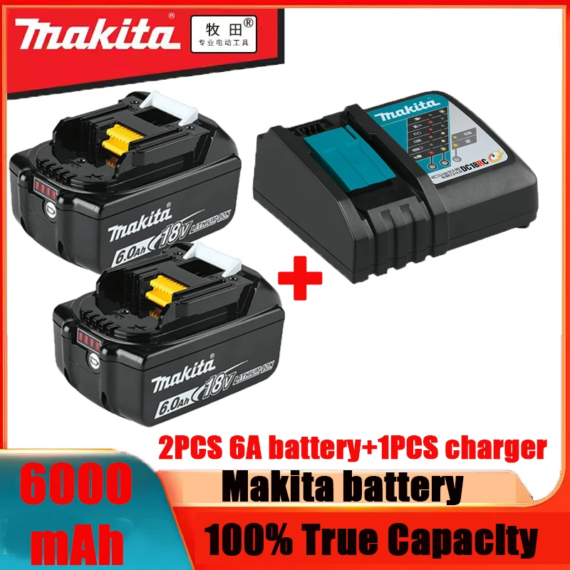 Makita оригинальная 18 в Makita 6000 мАч литий-ионная аккумуляторная батарея 18 в сверло сменные батареи BL1860 BL1830 BL1850 BL1860B