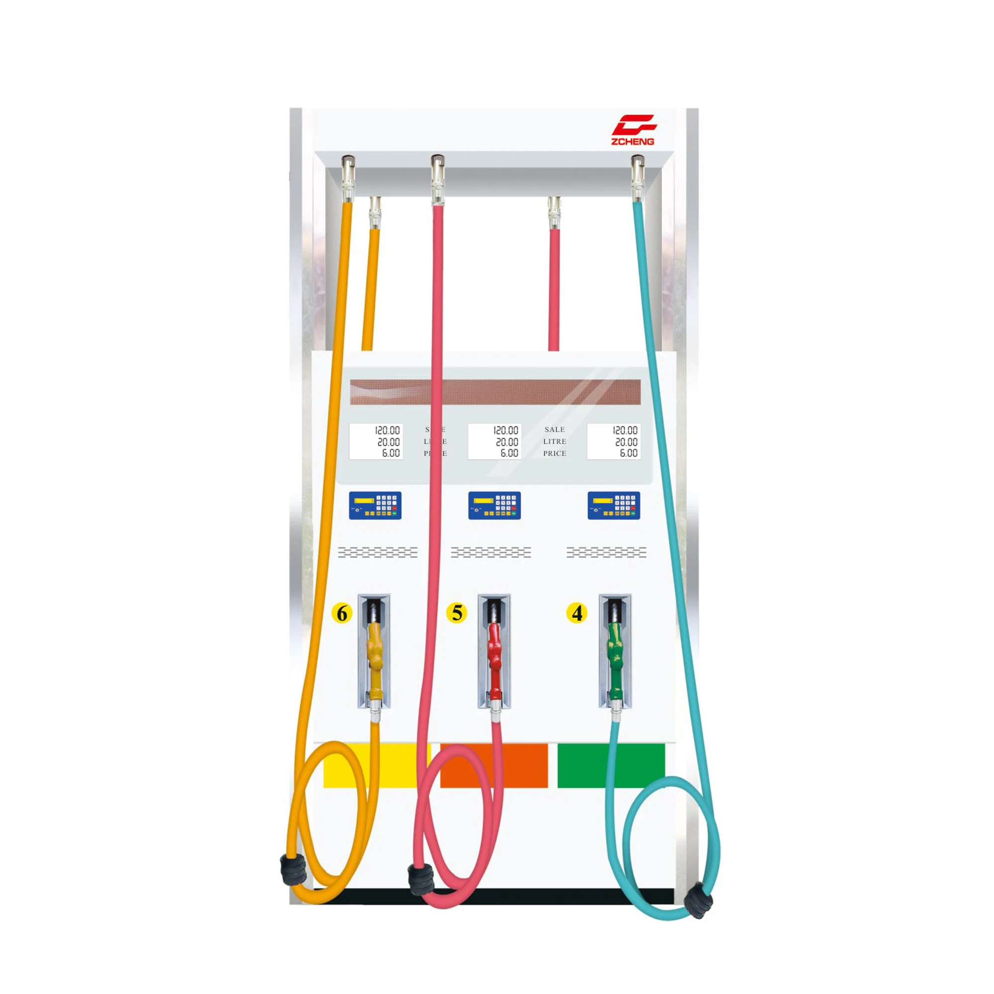 Three Products Six Nozzles diesel Petrol Tokheim Fuel Dispenser with Colorful Hose for Gas Station
Three Products Six Nozzles diesel Petrol Tokheim Fuel Dispenser with Colorful Hose for Gas Station
