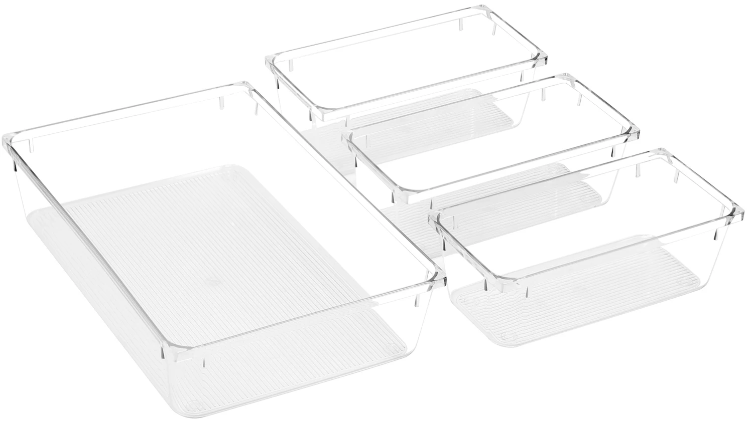 Skincare Organizer Drawer Set, Cosmetic Bathroom Vanity Storage Bins, 4-Piece
Skincare Organizer Drawer Set, Cosmetic Bathroom Vanity Storage Bins, 4-Piece