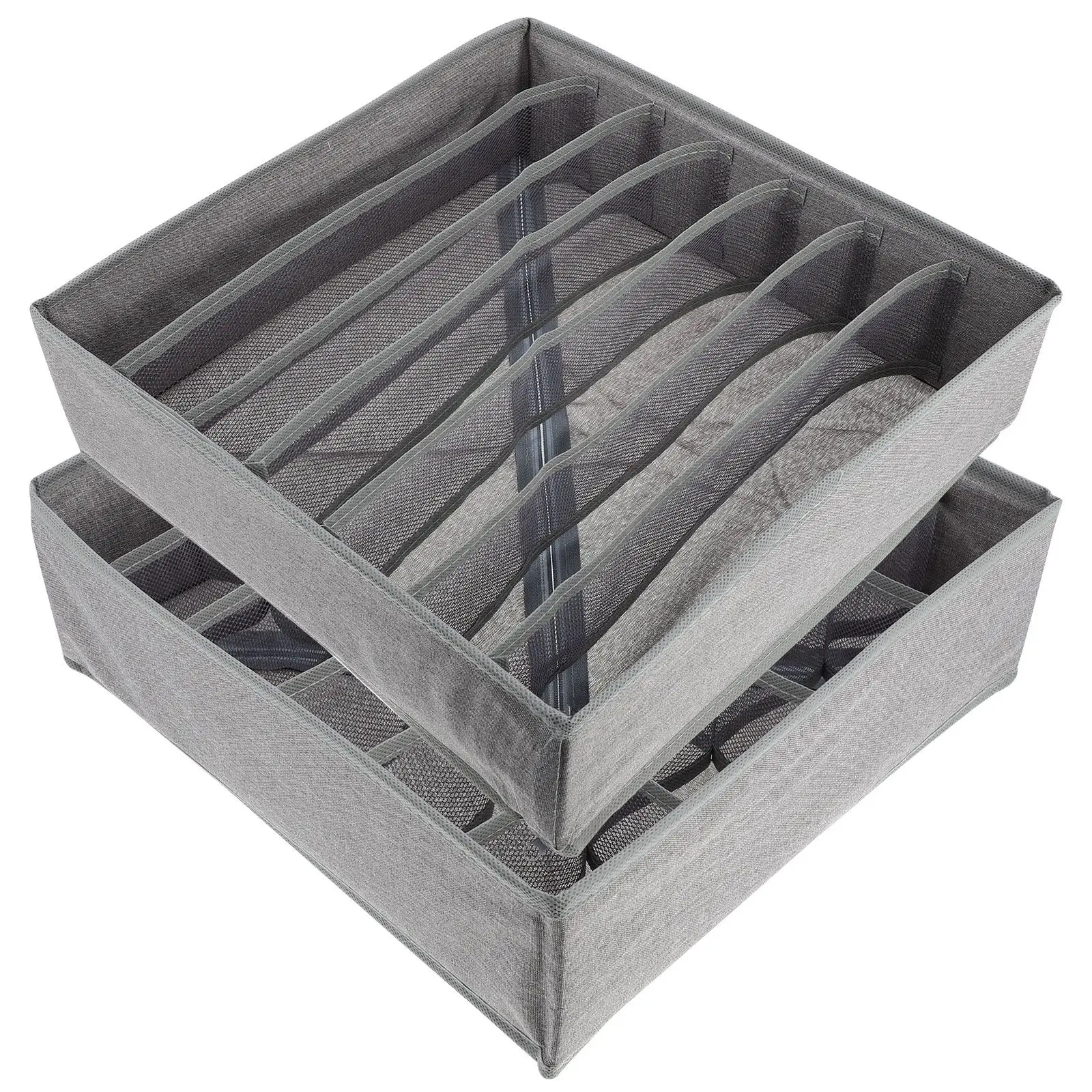 Foldable Storage Box 2 Pcs Grey Elastic Ion Cloth Underwear Organizer Bra Sock Case Dust Proof Home Office Desk
Foldable Storage Box 2 Pcs Grey Elastic Ion Cloth Underwear Organizer Bra Sock Case Dust Proof Home Office Desk