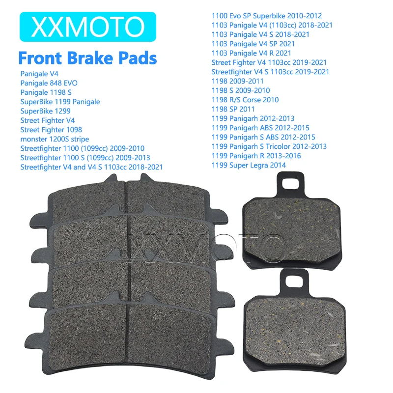 Motorcycle Front Rear Brake Pads For Ducati 848 Evo 998 1103 1199 1299 Panigale V4 Streetfighter 1100 1098 1200 S R Accessories
Motorcycle Front Rear Brake Pads For Ducati 848 Evo 998 1103 1199 1299 Panigale V4 Streetfighter 1100 1098 1200 S R Accessories