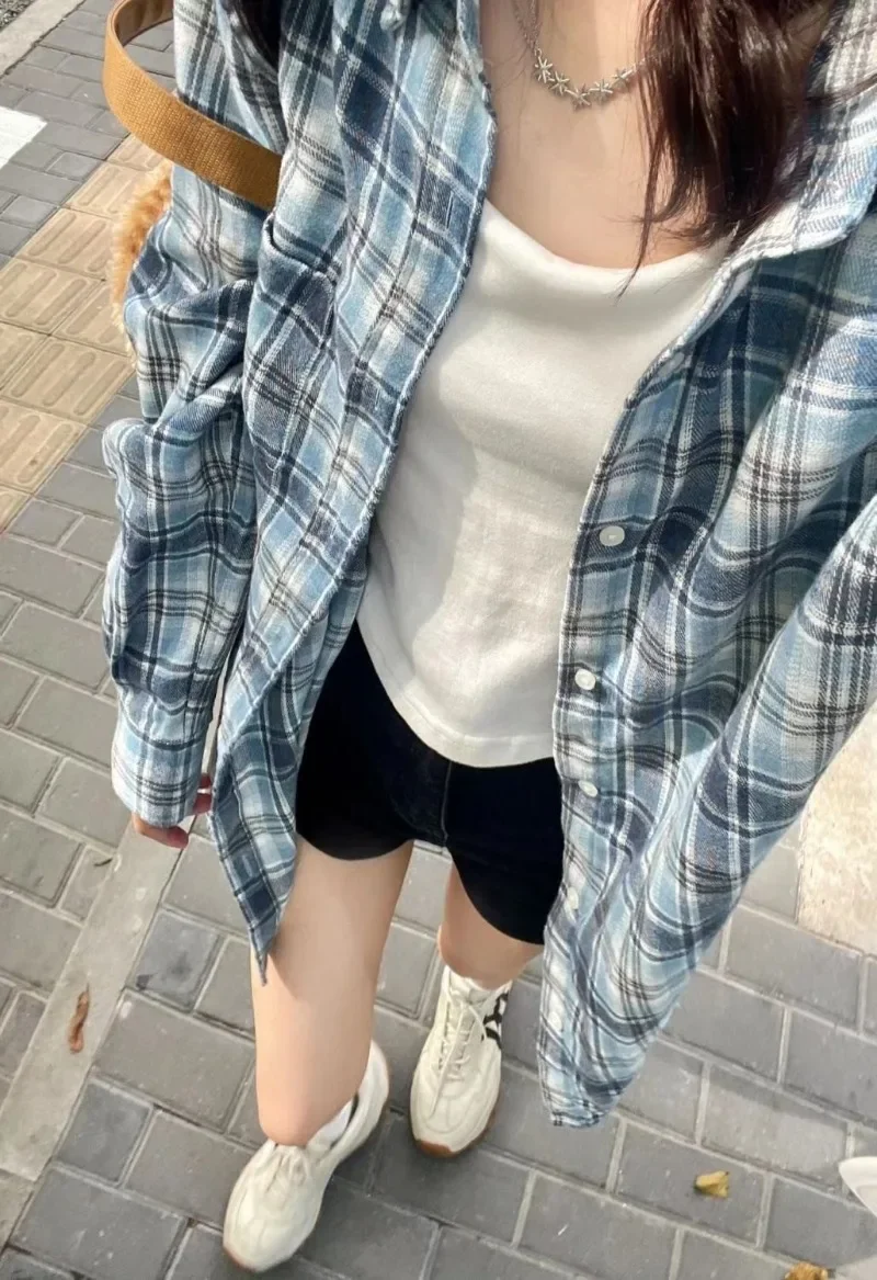 Pink Plaid Blouses For Women Korean Fashion Long Sleeve Check Shirt Ladies Summer New Casual Loose Single-breasted Shirts Blusas
Pink Plaid Blouses For Women Korean Fashion Long Sleeve Check Shirt Ladies Summer New Casual Loose Single-breasted Shirts Blusas
