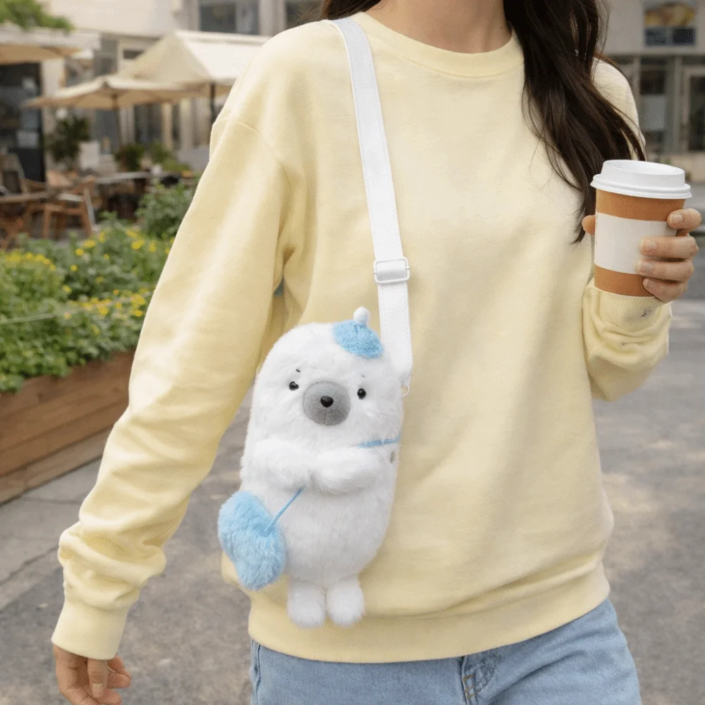 Cute Soft Seal Shoulder Pouch Adjustable Straps PP Cotton Cartoon Seal Handbag Lightweight White Crossbody Bag Friends
Cute Soft Seal Shoulder Pouch Adjustable Straps PP Cotton Cartoon Seal Handbag Lightweight White Crossbody Bag Friends