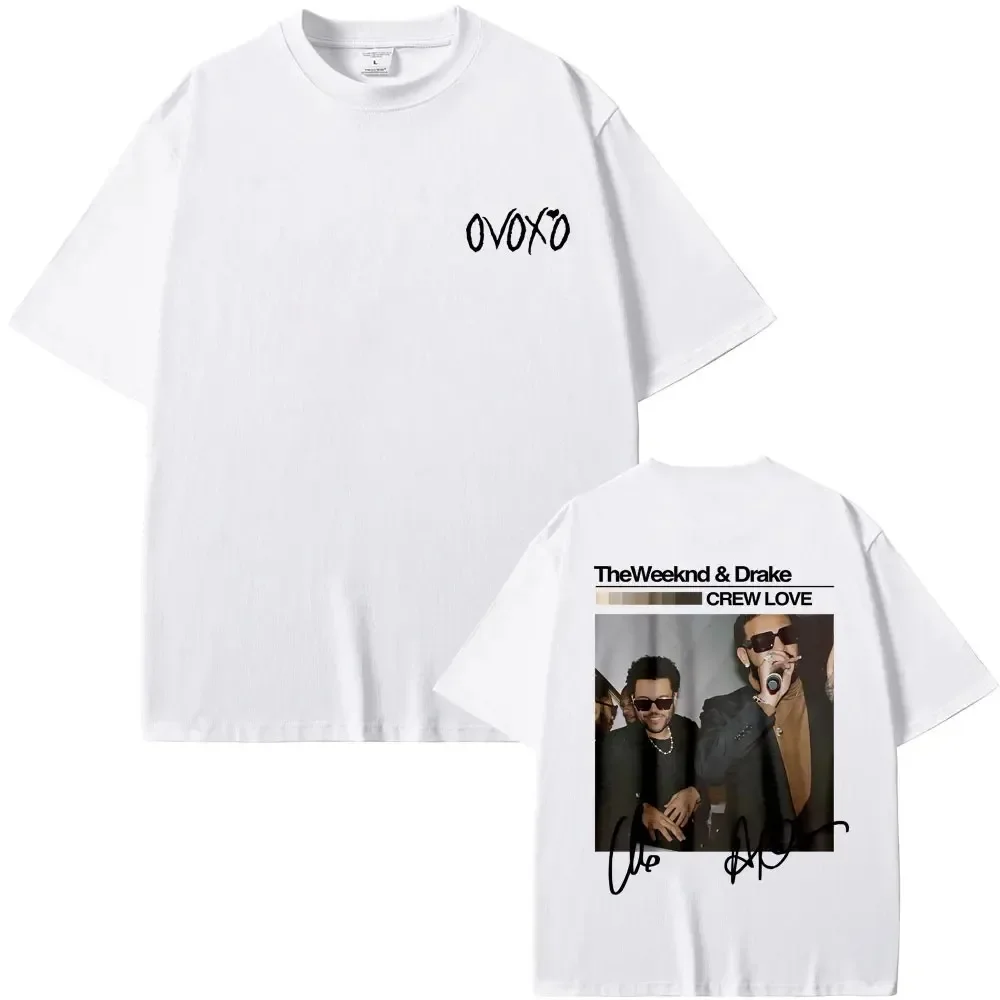 Rapper The Weeknd and Drake Crew Print Summer T-shirt Fashion trend Loose casual 100% cotton crew-neck short-sleeved T-shirt
Rapper The Weeknd and Drake Crew Print Summer T-shirt Fashion trend Loose casual 100% cotton crew-neck short-sleeved T-shirt