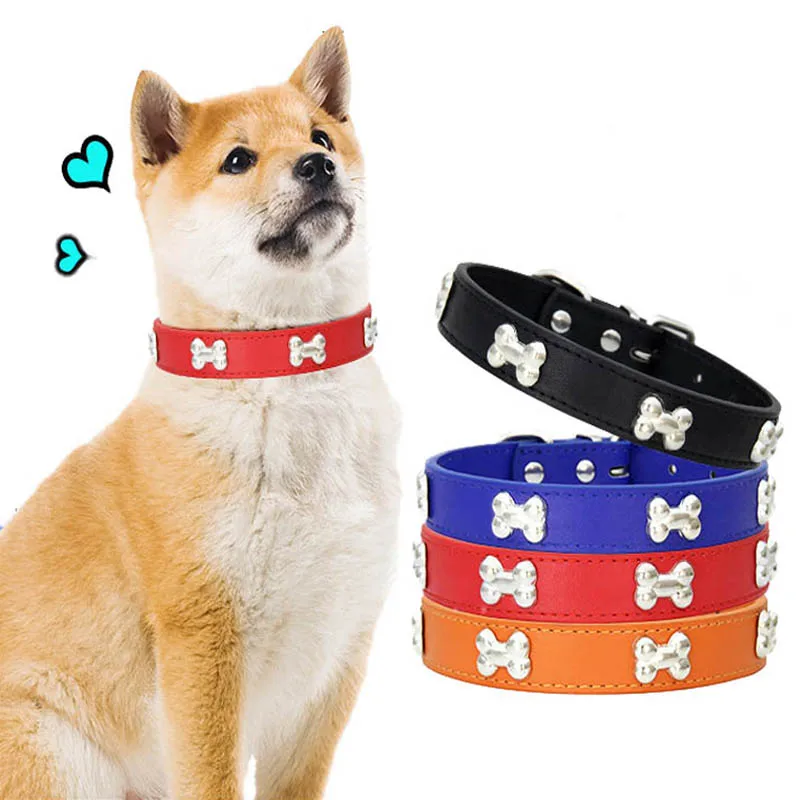 Adjustable Pet Collar Cat Dog Collar Solid Color Leather Strap Bones Decoration Durable Pet Necklace Pet Accessories
Adjustable Pet Collar Cat Dog Collar Solid Color Leather Strap Bones Decoration Durable Pet Necklace Pet Accessories