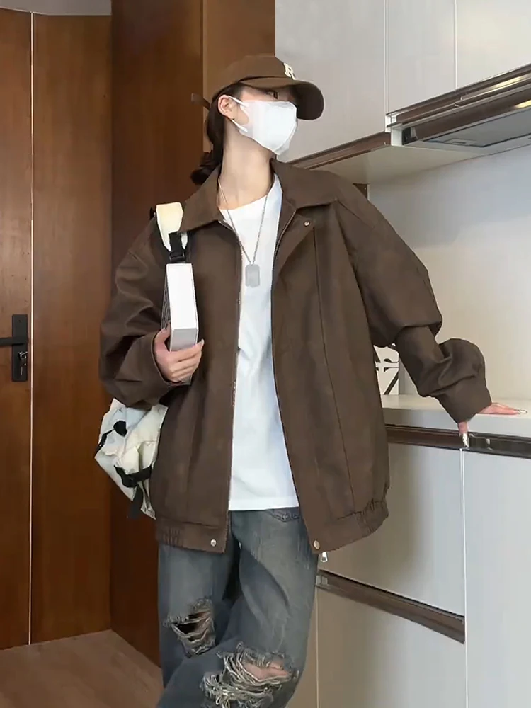 Retro American Brown Leather Jaet Men's Spring Autumn Cleanfit Padded oulder Flight Motorcycle ort Baseball Sle Coat
Retro American Brown Leather Jaet Men's Spring Autumn Cleanfit Padded oulder Flight Motorcycle ort Baseball Sle Coat